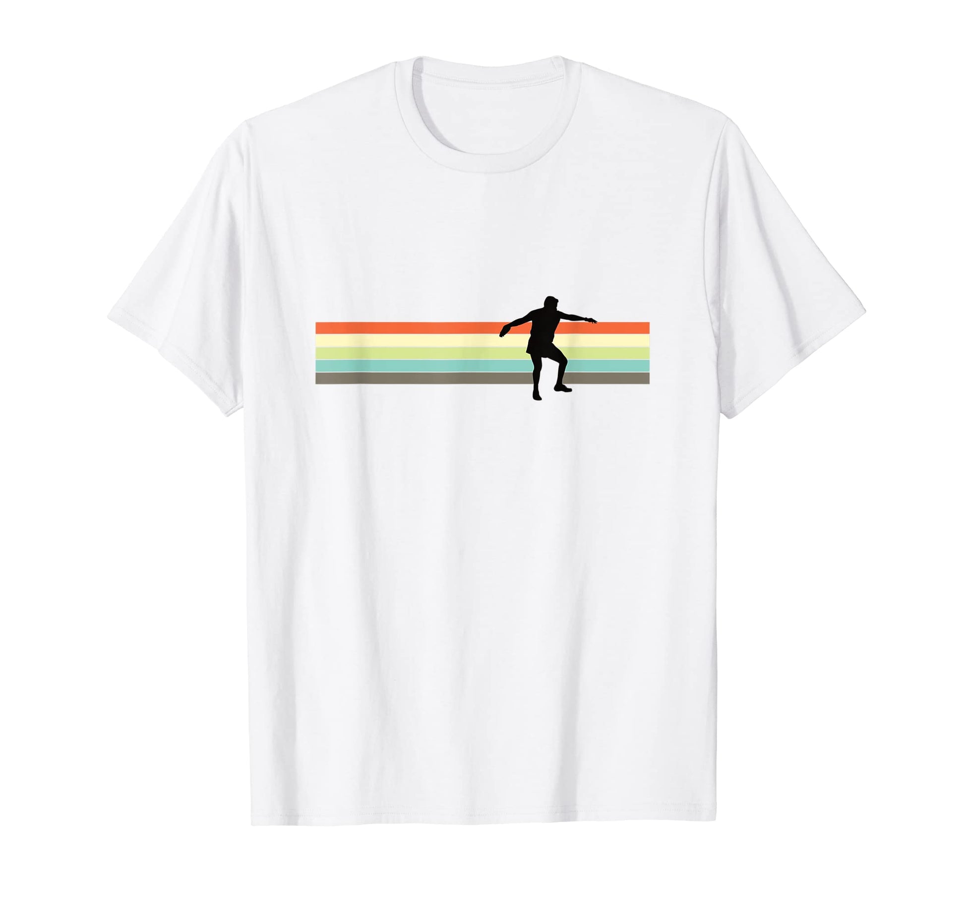 Discus Track And Field Stripe T-Shirt - Graphic Print for Adults - T-Shirt, Sweatshirt, Hoodie