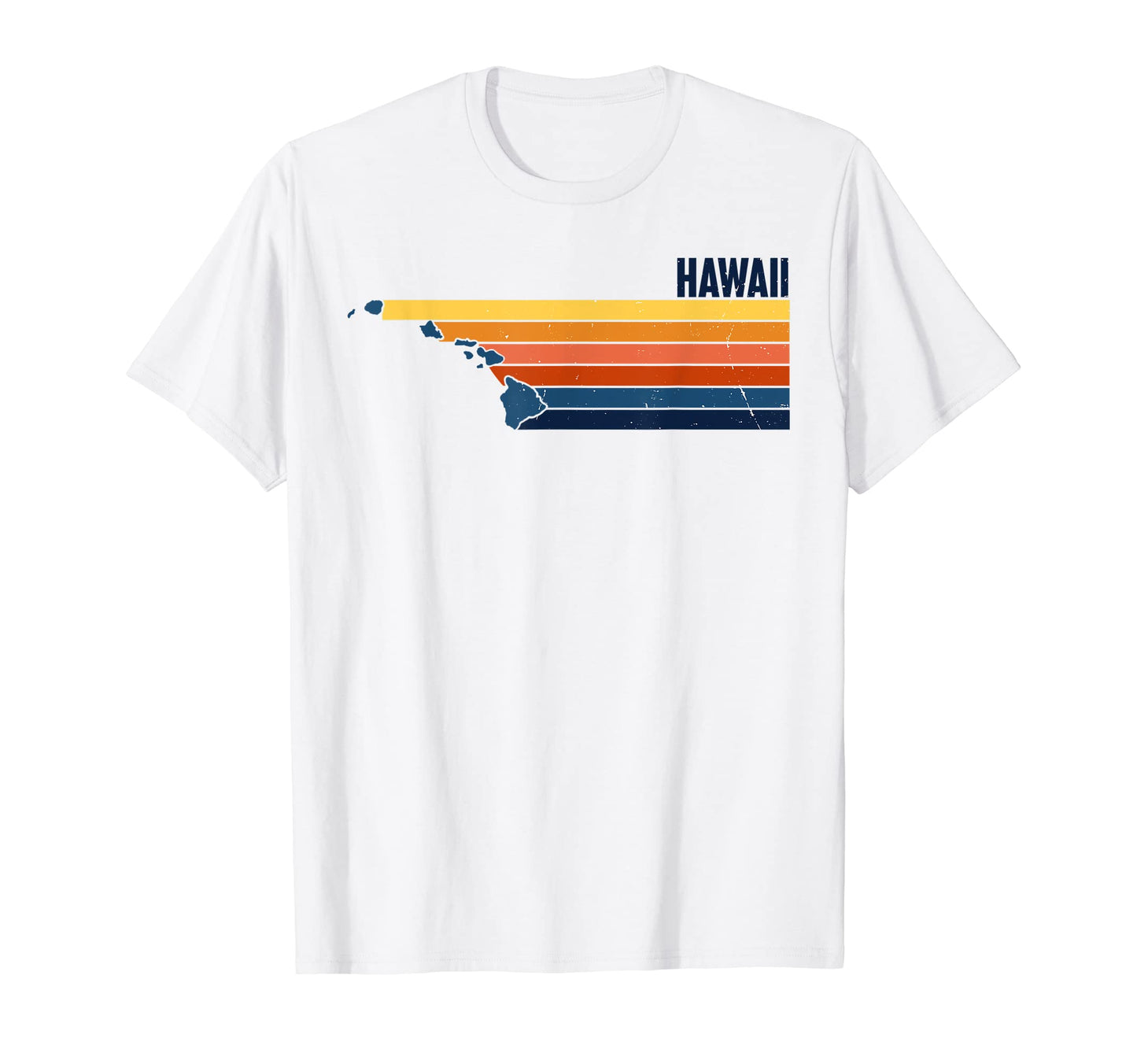 Hawaii Us State Map Stripes T-Shirt - Custom Art Print for Adults - T-Shirt, Sweatshirt, Hoodie