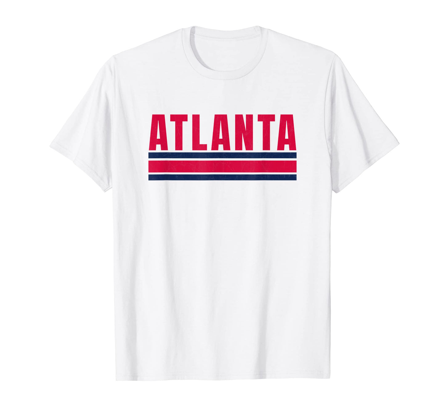 Atlanta Red Blue Fun Striped Atlanta T-Shirt - Streetwear Style for Adults - T-Shirt, Sweatshirt, Hoodie