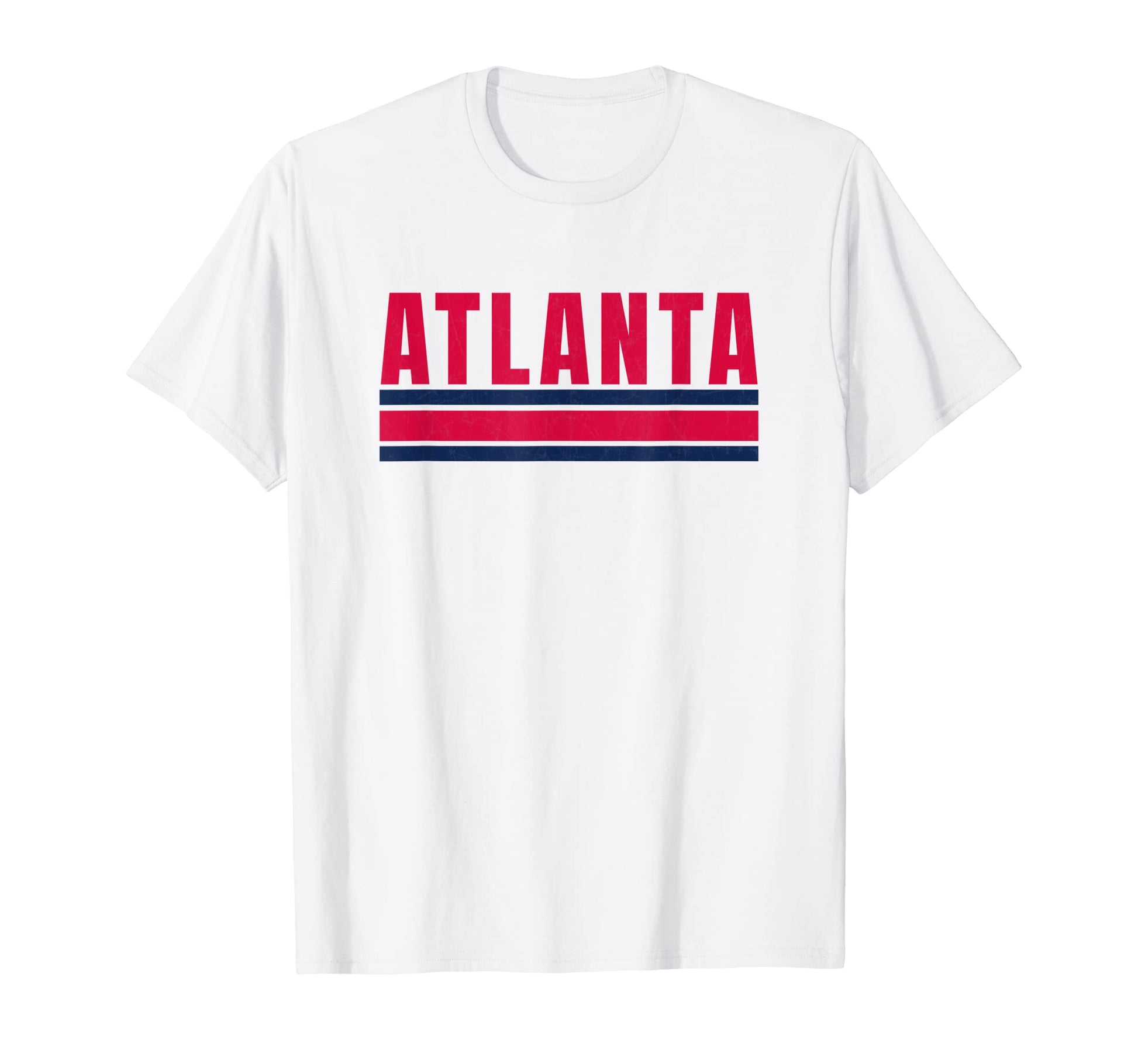 Atlanta Red Blue Fun Striped Atlanta T-Shirt - Streetwear Style for Adults - T-Shirt, Sweatshirt, Hoodie