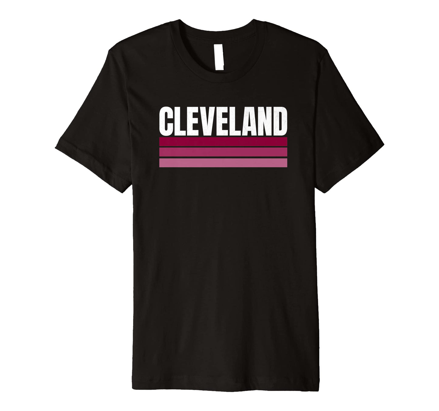 Fun Cleveland Maroon Red Striped T-Shirt - Aesthetic Graphic Unisex - T-Shirt, Sweatshirt, Hoodie