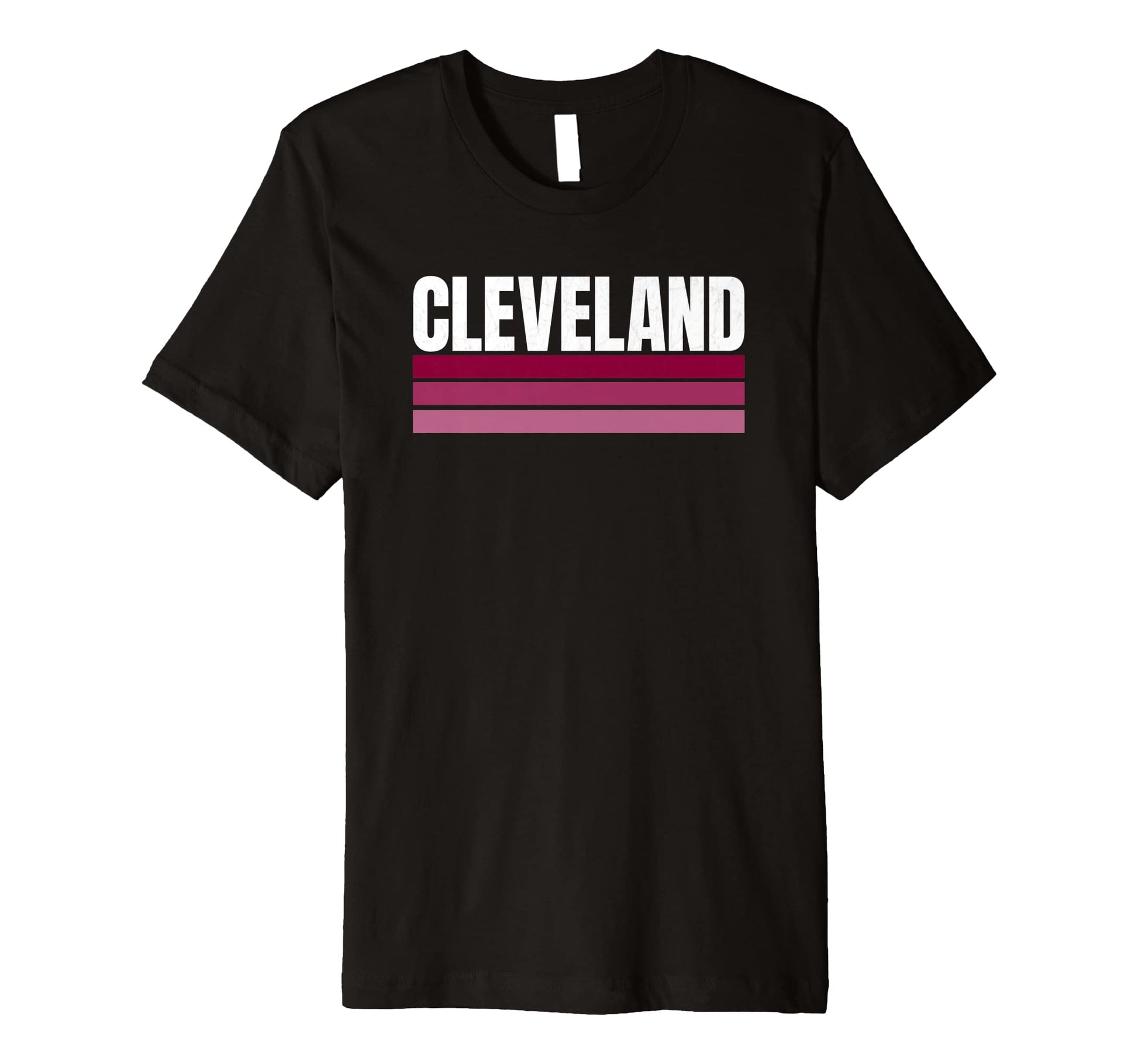 Fun Cleveland Maroon Red Striped T-Shirt - Aesthetic Graphic Unisex - T-Shirt, Sweatshirt, Hoodie