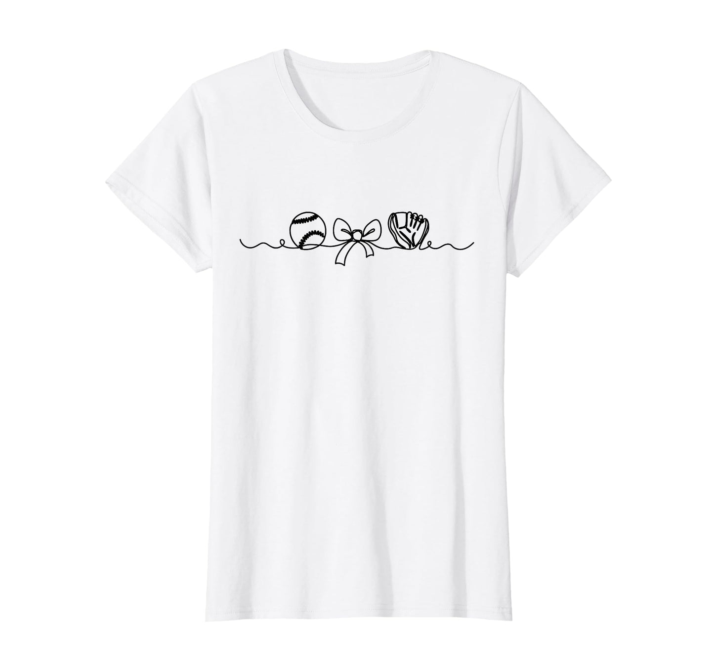 Coquette Bow Baseball Game Day T-Shirt - Graphic Print Unisex - T-Shirt, Sweatshirt, Hoodie