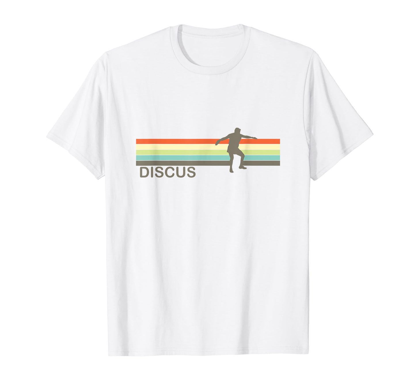 Discus Track And Field Stripe T-Shirt - Novelty Apparel for Adults - T-Shirt, Sweatshirt, Hoodie