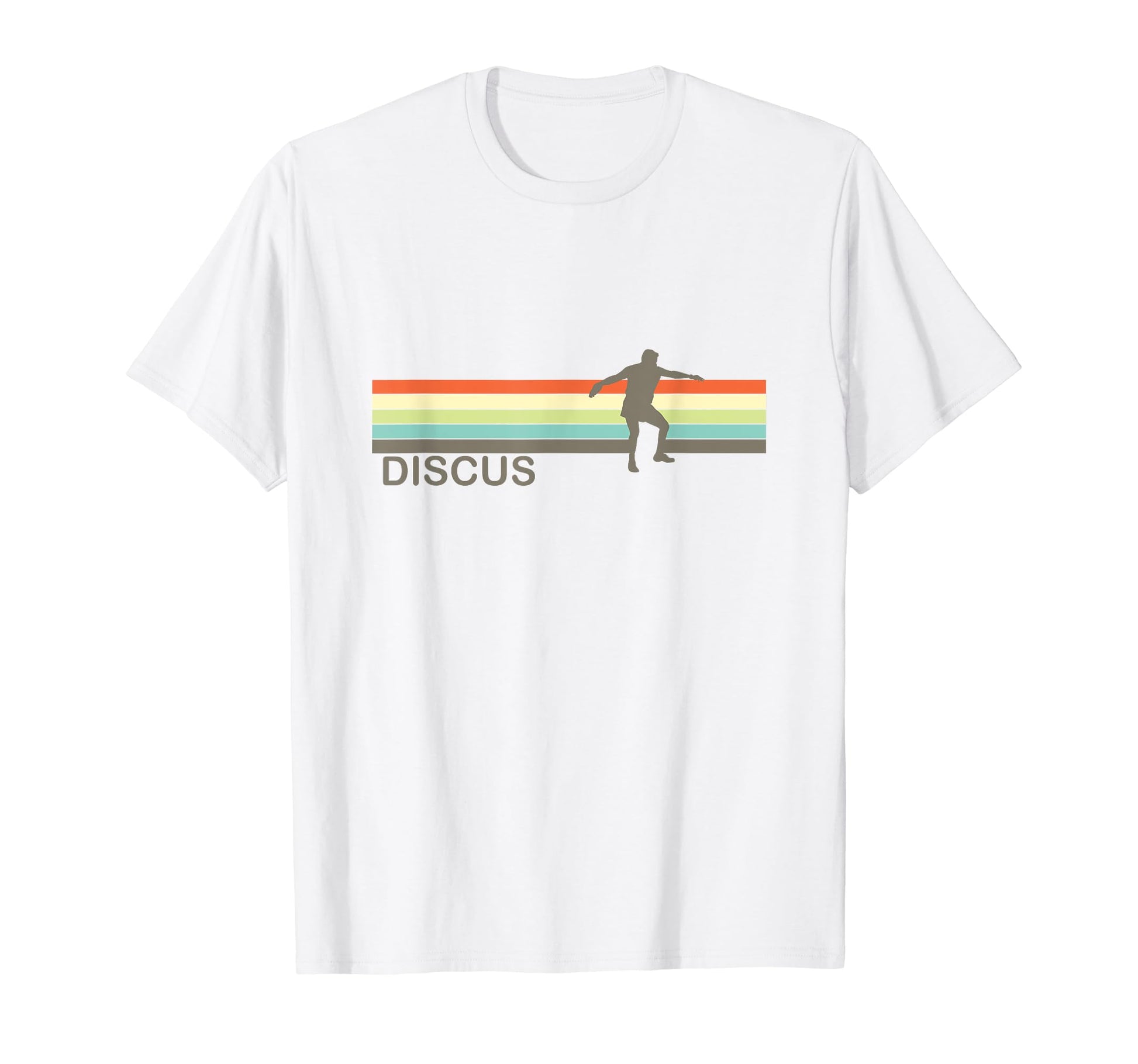 Discus Track And Field Stripe T-Shirt - Novelty Apparel for Adults - T-Shirt, Sweatshirt, Hoodie