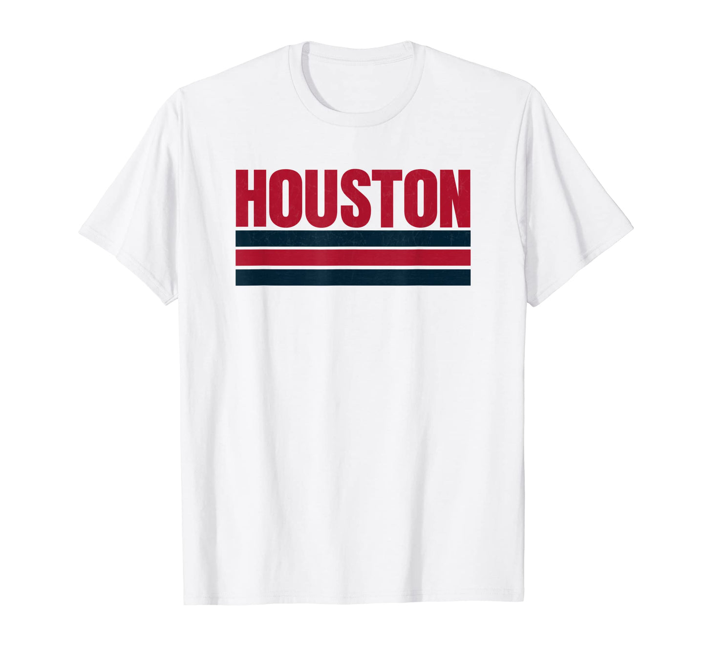 Houston Red Navy Blue Stripes Houston T-Shirt - Minimalist Print Men Women - T-Shirt, Sweatshirt, Hoodie