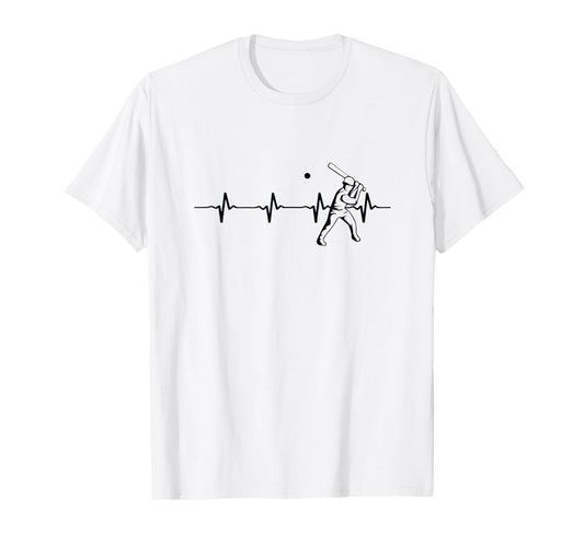 Baseball Heartbeat Baseball Sport T-Shirt - Trendy Graphic Men Women - T-Shirt, Sweatshirt, Hoodie