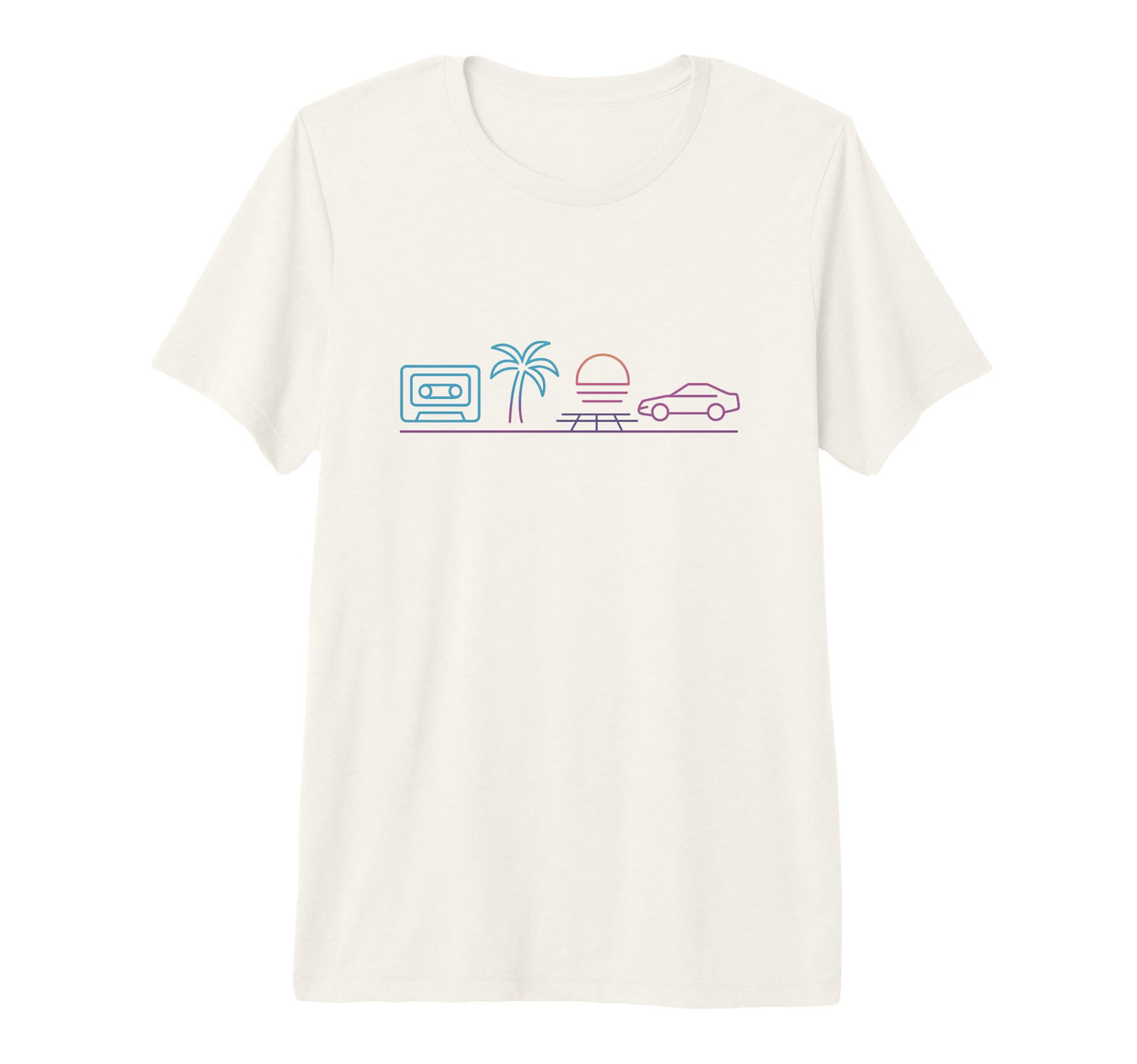 80S Synthwave Tri Blend T-Shirt - Streetwear Style Men Women - T-Shirt, Sweatshirt, Hoodie