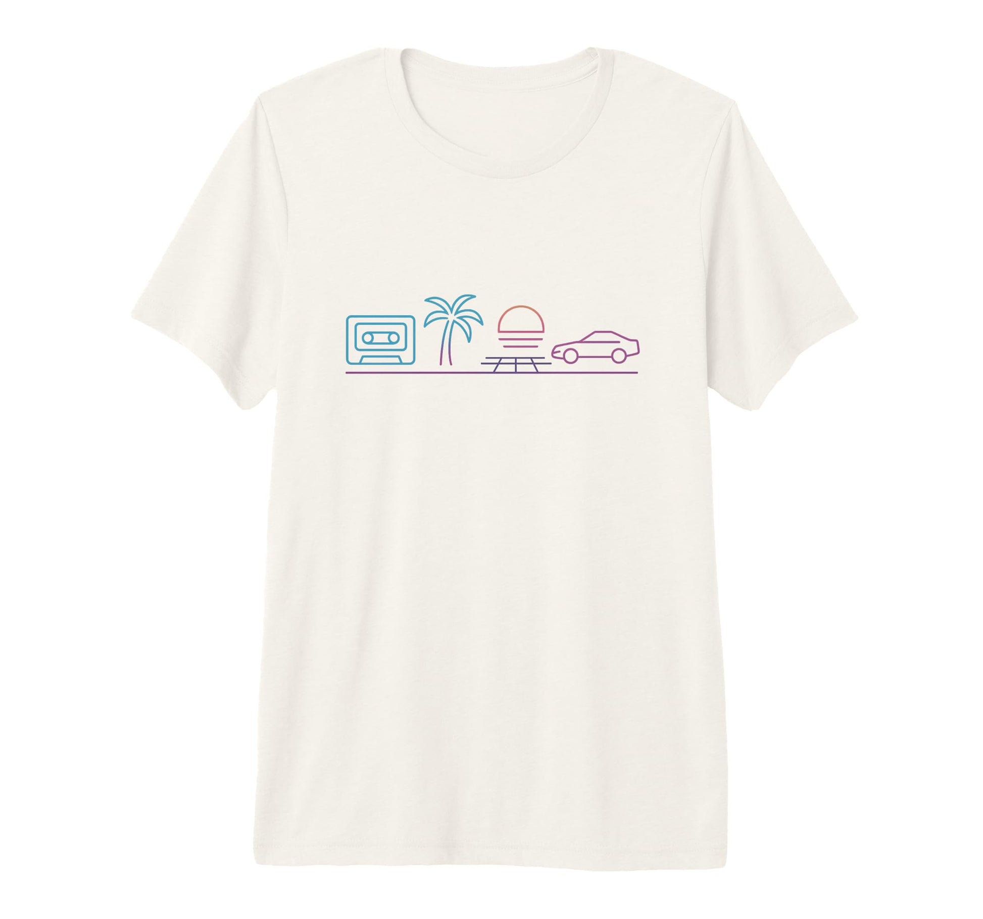 80S Synthwave Tri Blend T-Shirt - Streetwear Style Men Women - T-Shirt, Sweatshirt, Hoodie