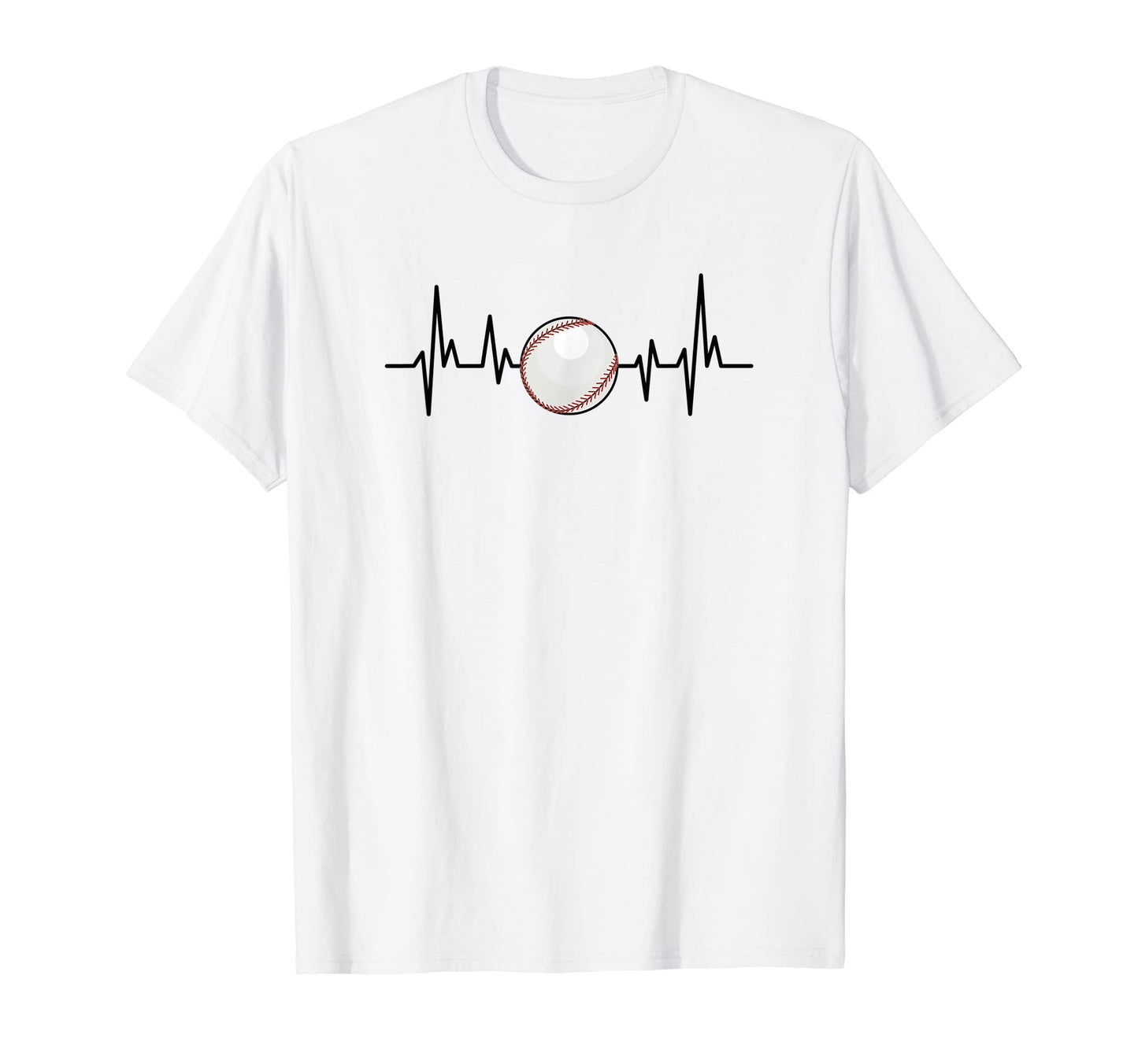 Funny Baseball Heartbeat Pulse T-Shirt - Novelty Apparel Men Women - T-Shirt, Sweatshirt, Hoodie