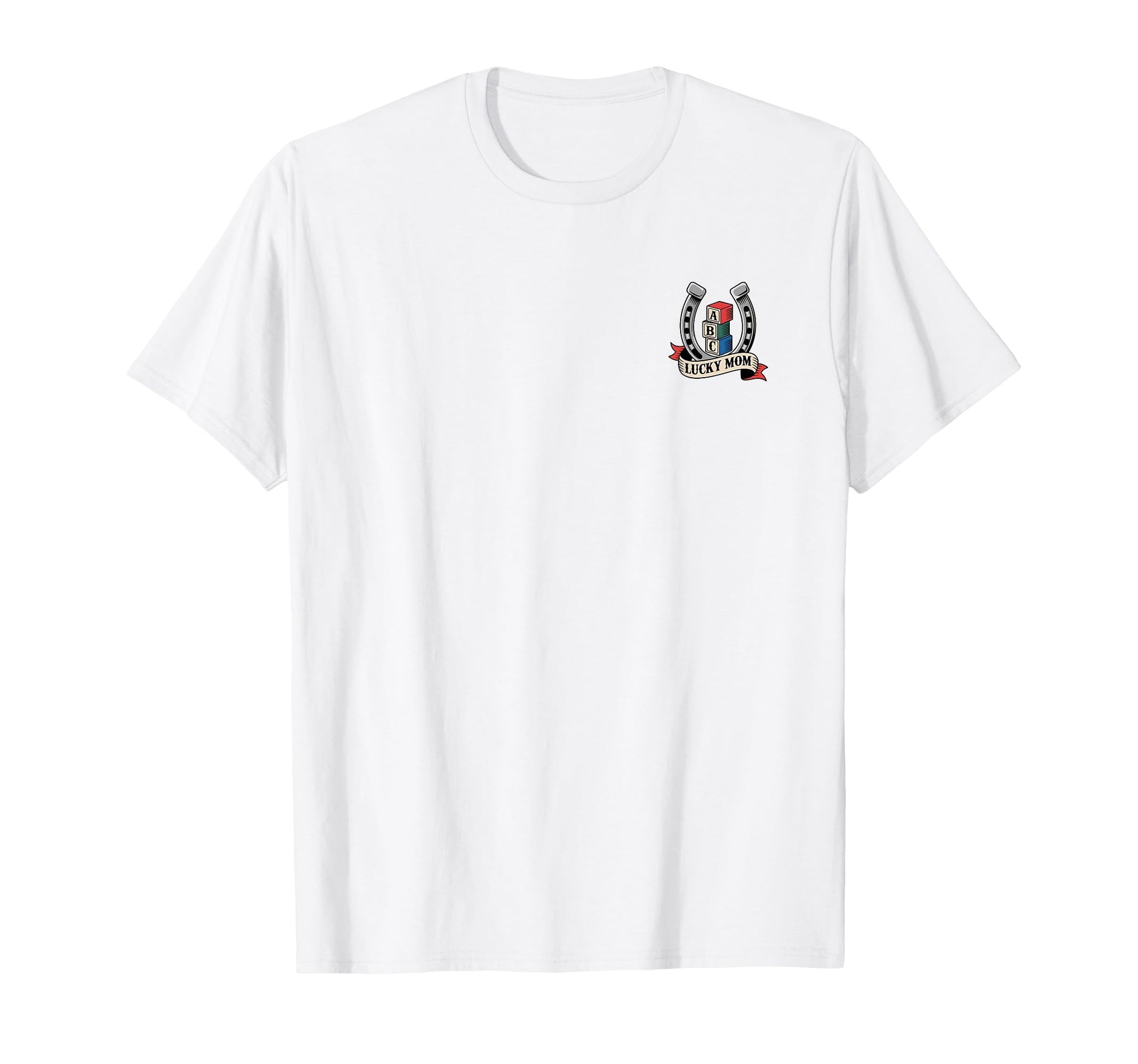 Lucky Mom American Traditional T-Shirt - Fun Novelty Design Men Women - T-Shirt, Sweatshirt, Hoodie