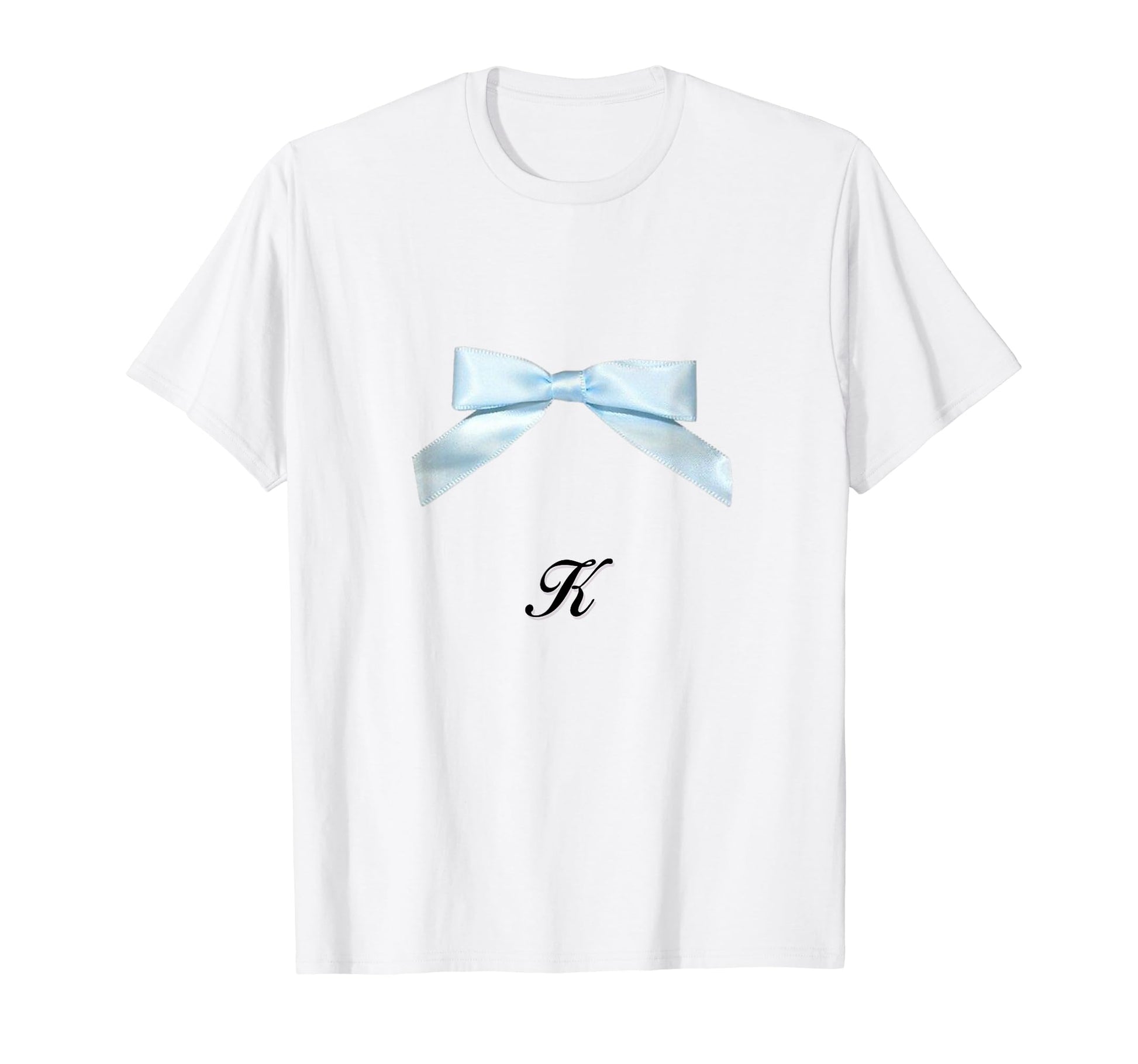 Bow K Coquette Girlcore Y2K Aesthetic T-Shirt - Minimalist Print for Adults - T-Shirt, Sweatshirt, Hoodie