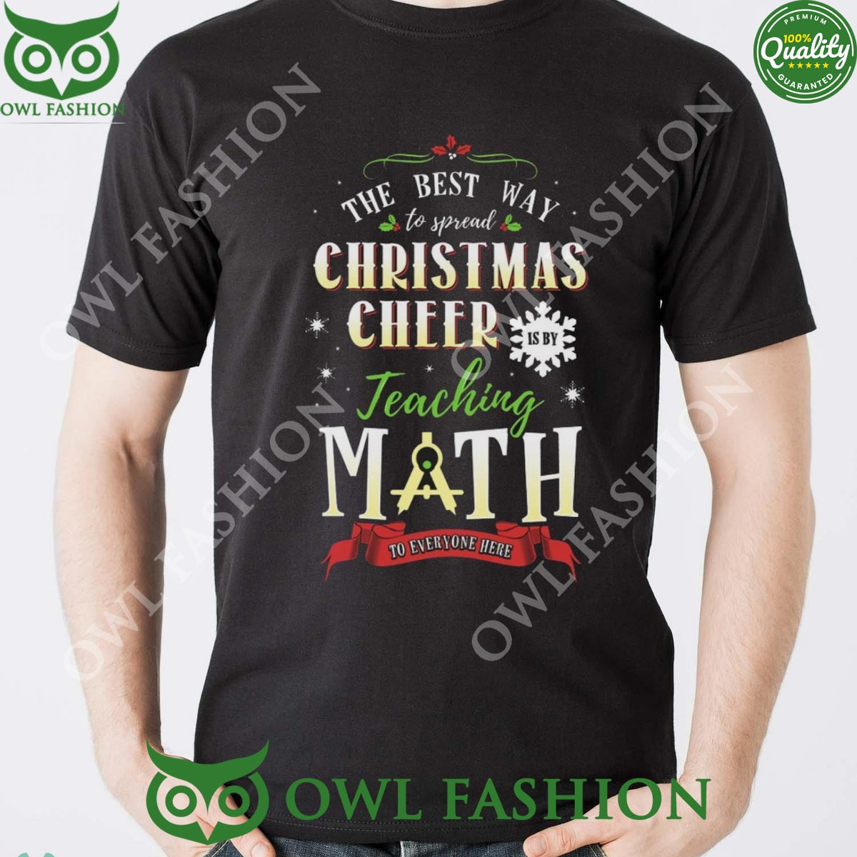 The best way to spend Christmas Cheer is by teaching - Adult & Kids T-Shirts, Sweatshirts & Hoodies apparel design preview 1
