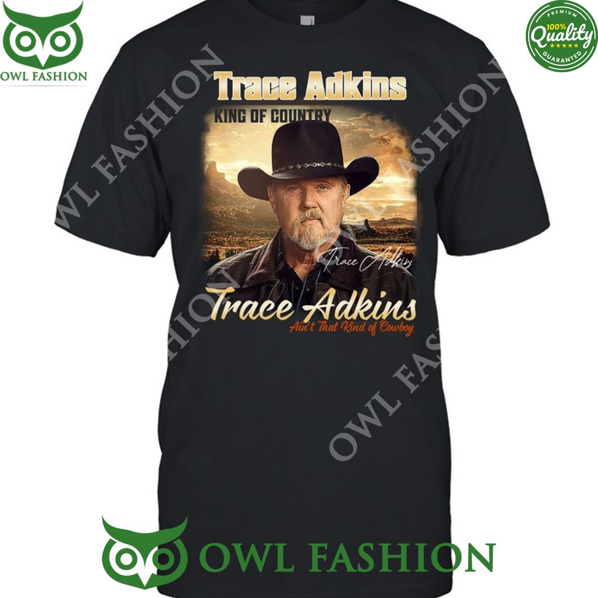 Trace Adkins King of Country American music singer - Adult & Kids T-Shirts, Sweatshirts & Hoodies apparel design preview 1
