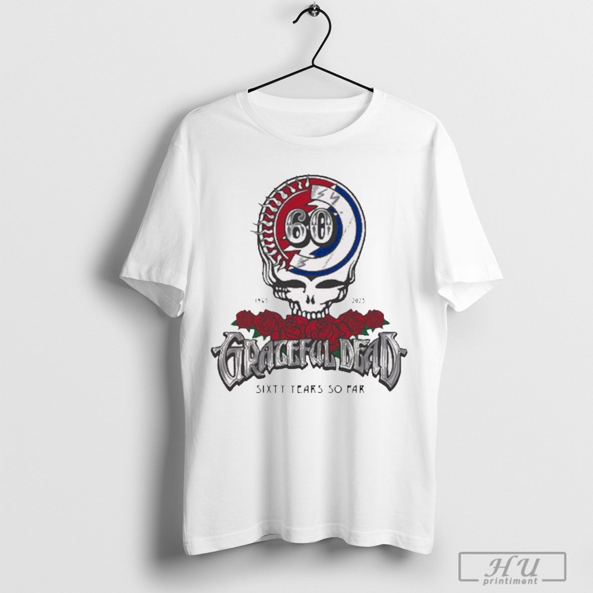 60 Years So Far 1965 2025 Grateful Dead - Adult & Kids T-Shirts, Sweatshirts & Hoodies apparel design preview 1