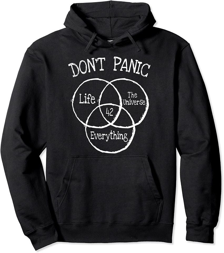 Don't Panic 42 Answer To Life Universe And Everything - Adult & Kids T-Shirts, Sweatshirts & Hoodies apparel design preview 1