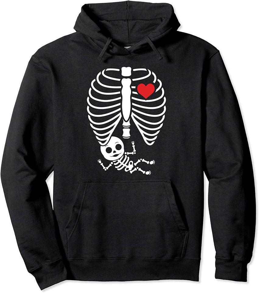 Skeleton X-Ray Rib Cage Pregnancy Announcement - Adult & Kids T-Shirts, Sweatshirts & Hoodies apparel design preview 1