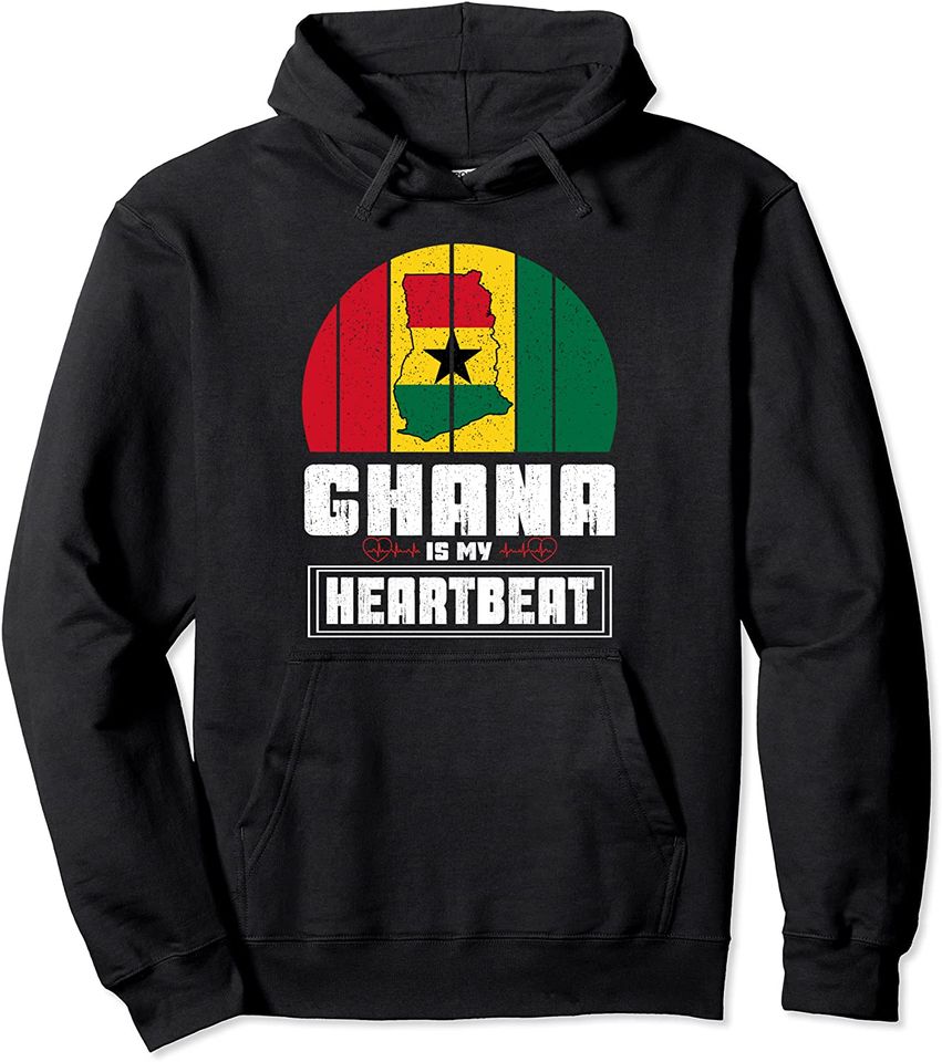 Ghana Is My Heartbeat Love - Adult & Kids T-Shirts, Sweatshirts & Hoodies apparel design preview 1