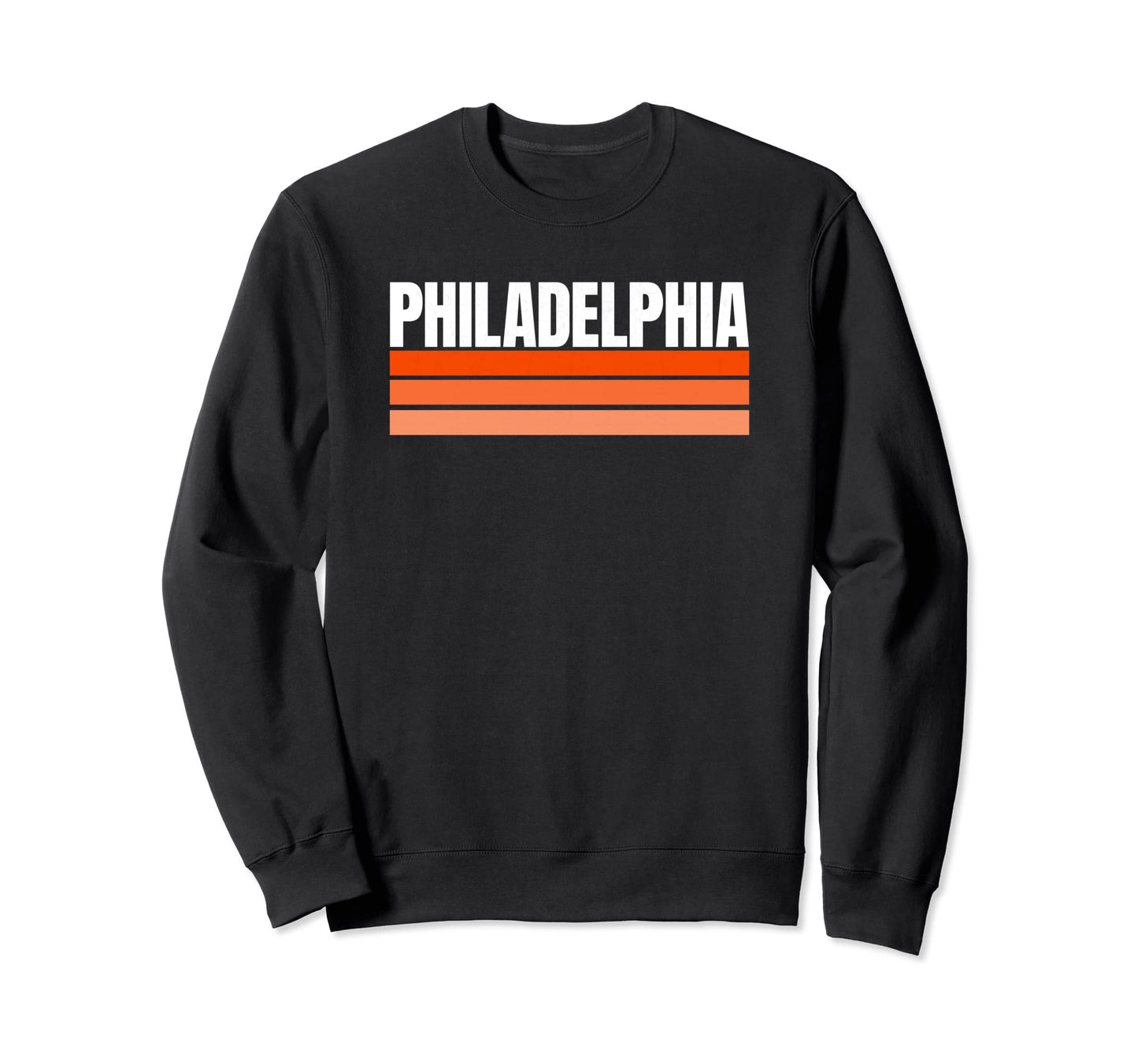 Orange Philadelphia Old School Themed Sweatshirt - Trendy Graphic Unisex - T-Shirt, Sweatshirt, Hoodie
