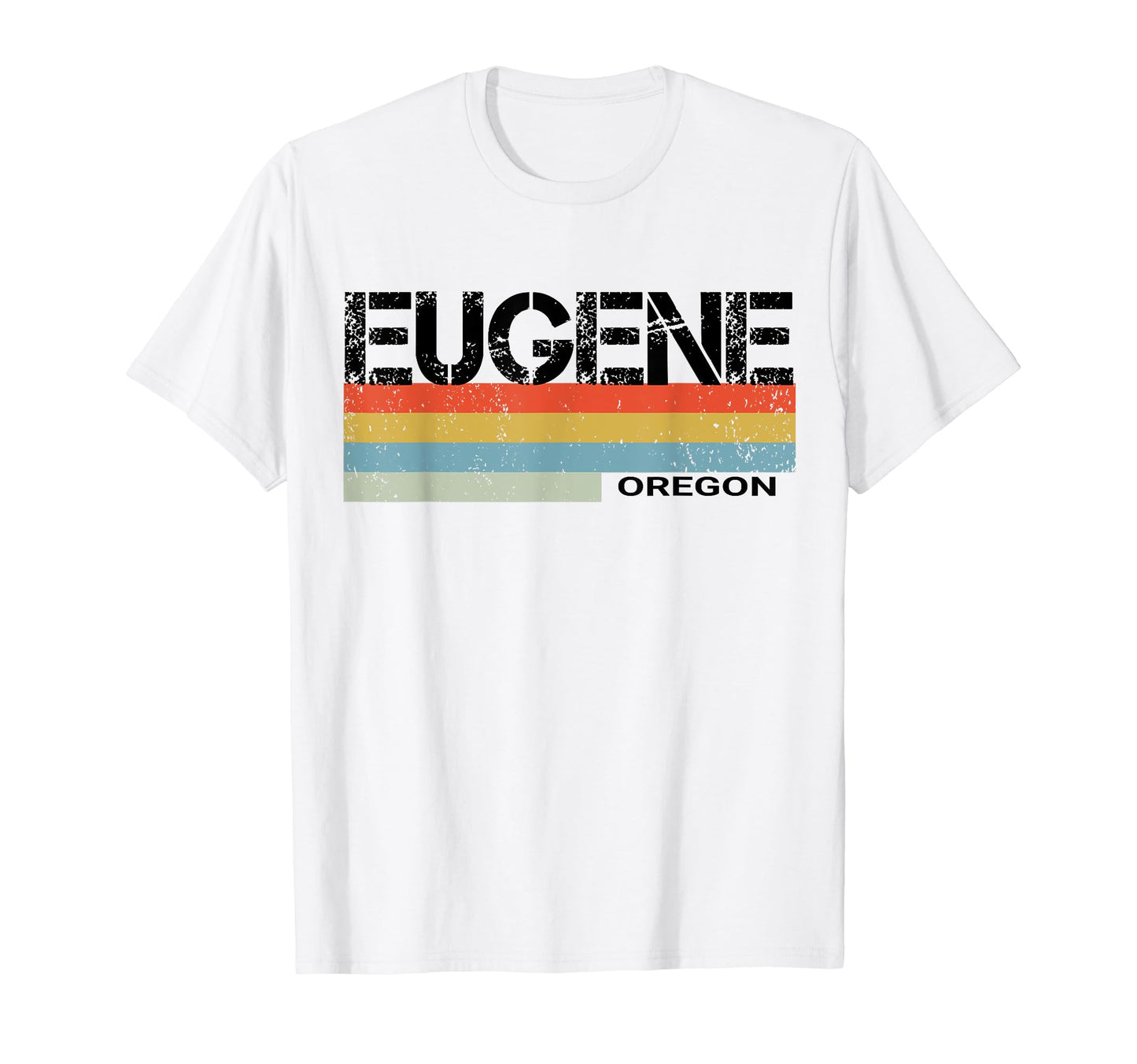 Eugene Oregon Stripes T-Shirt - Streetwear Style for Adults - T-Shirt, Sweatshirt, Hoodie