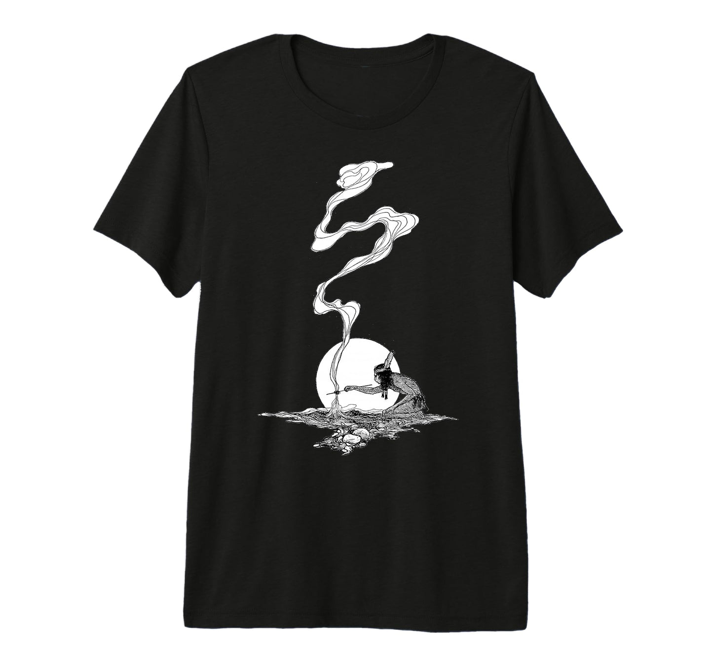 Native American Indian Art Nc Wyeth Drawing T-Shirt - Graphic Print Unisex - T-Shirt, Sweatshirt, Hoodie