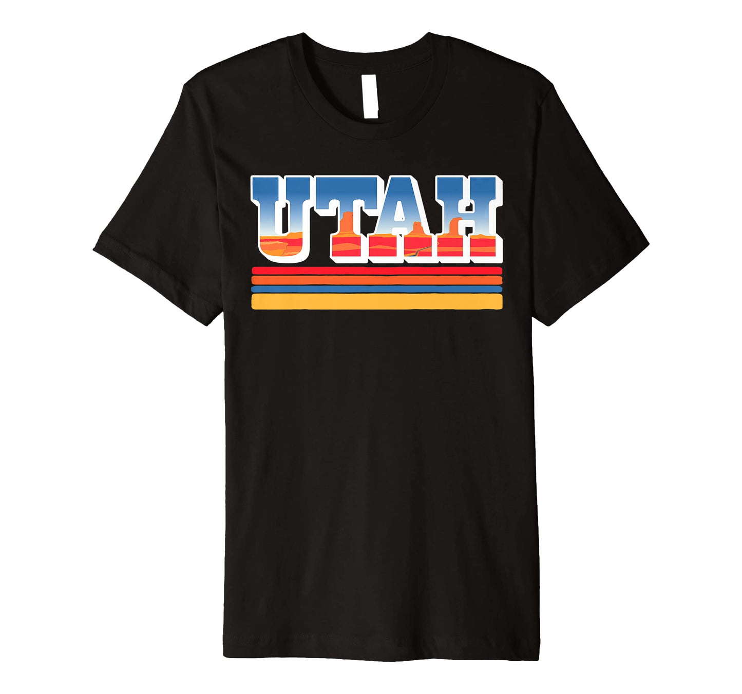 Utah Postcard Desert Scene Monument T-Shirt - Unique Graphic Men Women - T-Shirt, Sweatshirt, Hoodie