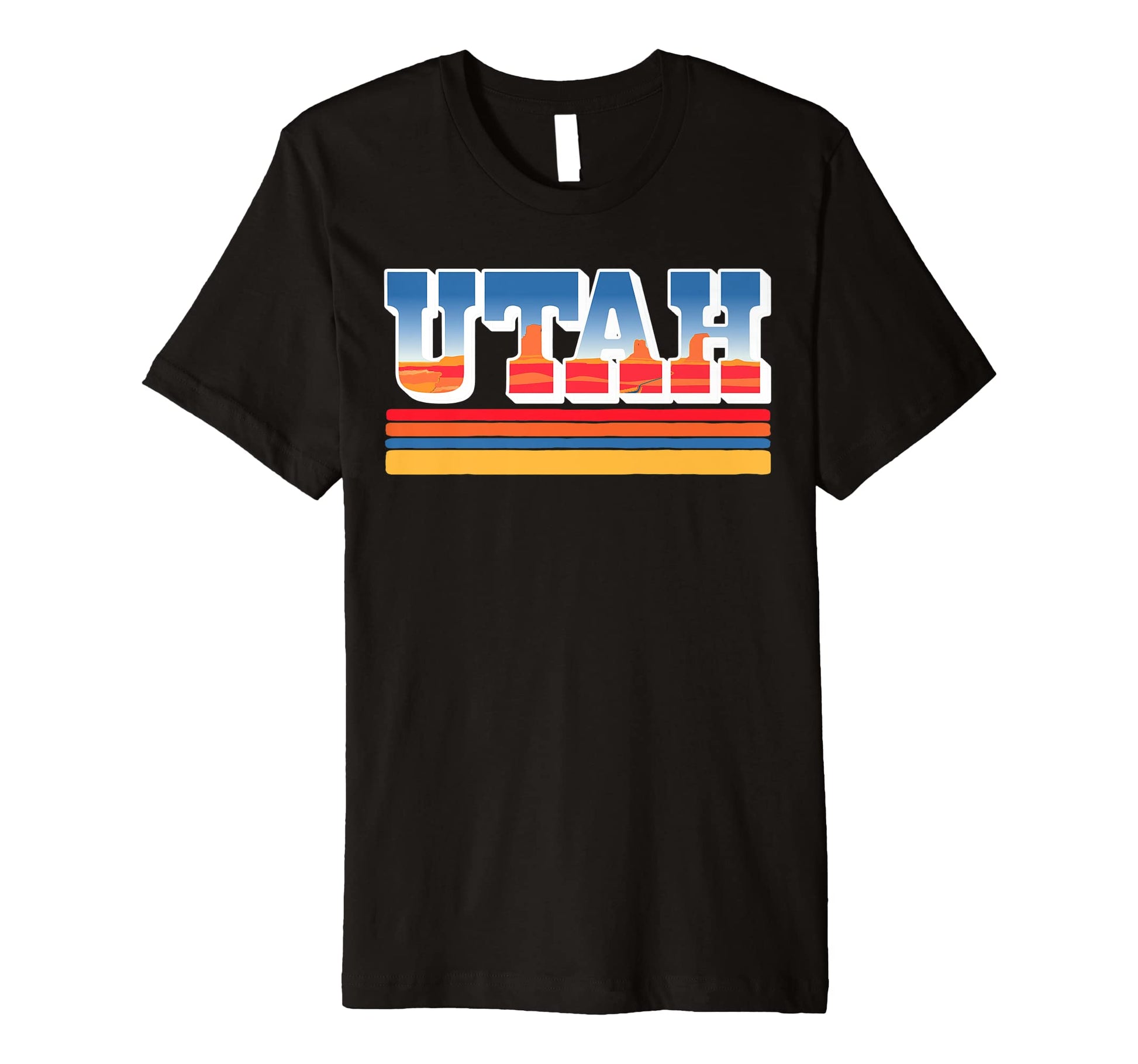 Utah Postcard Desert Scene Monument T-Shirt - Unique Graphic Men Women - T-Shirt, Sweatshirt, Hoodie