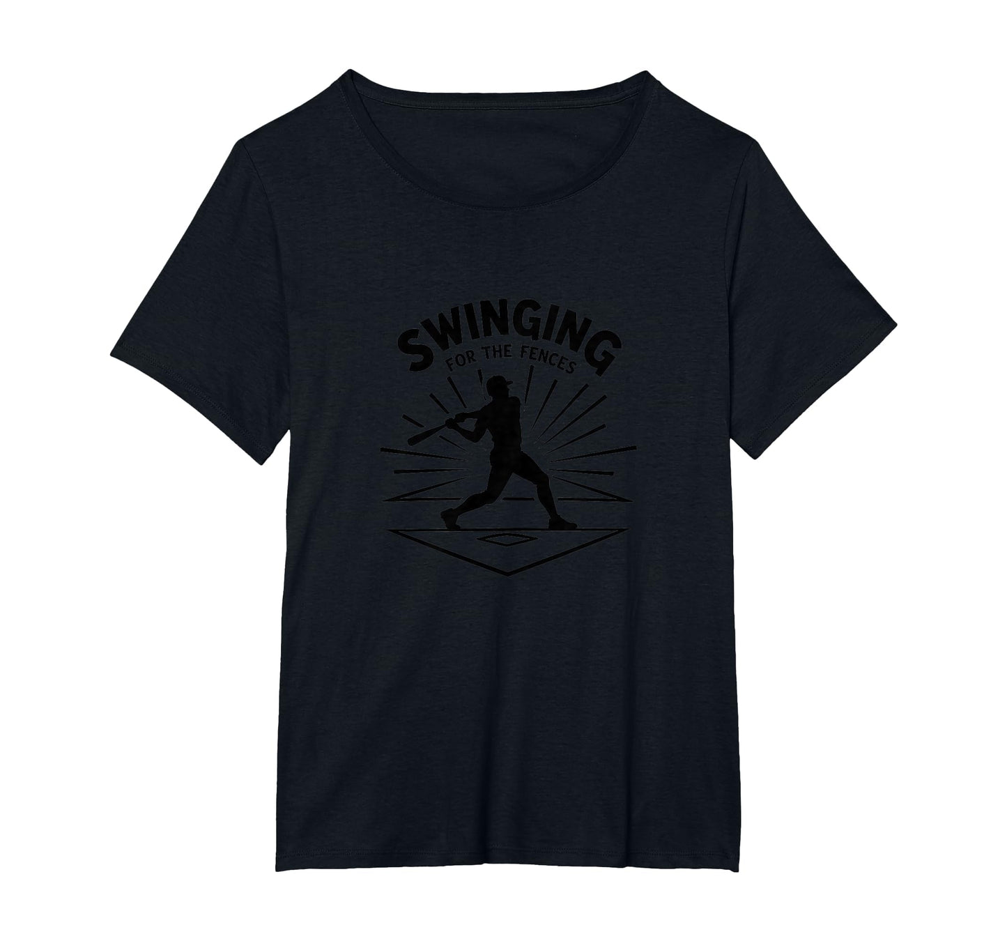 Baseball Swinging Fences Home Run Womens T-Shirt - Custom Art Print Unisex - T-Shirt, Sweatshirt, Hoodie