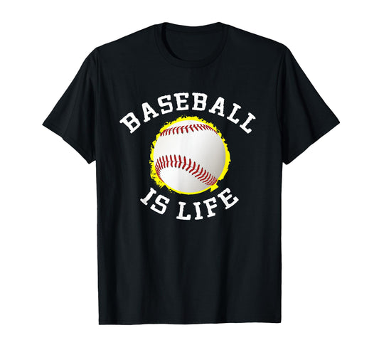 Baseball Is Life Player Fan Athlete T-Shirt - Streetwear Style Men Women - T-Shirt, Sweatshirt, Hoodie