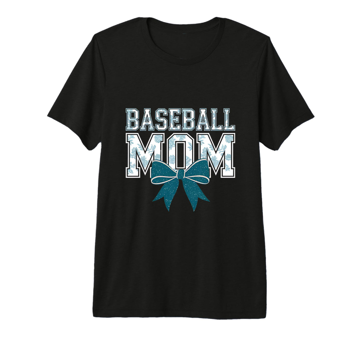 Baseball Mom Coquette Bow Mothers T-Shirt - Custom Art Print for Adults - T-Shirt, Sweatshirt, Hoodie