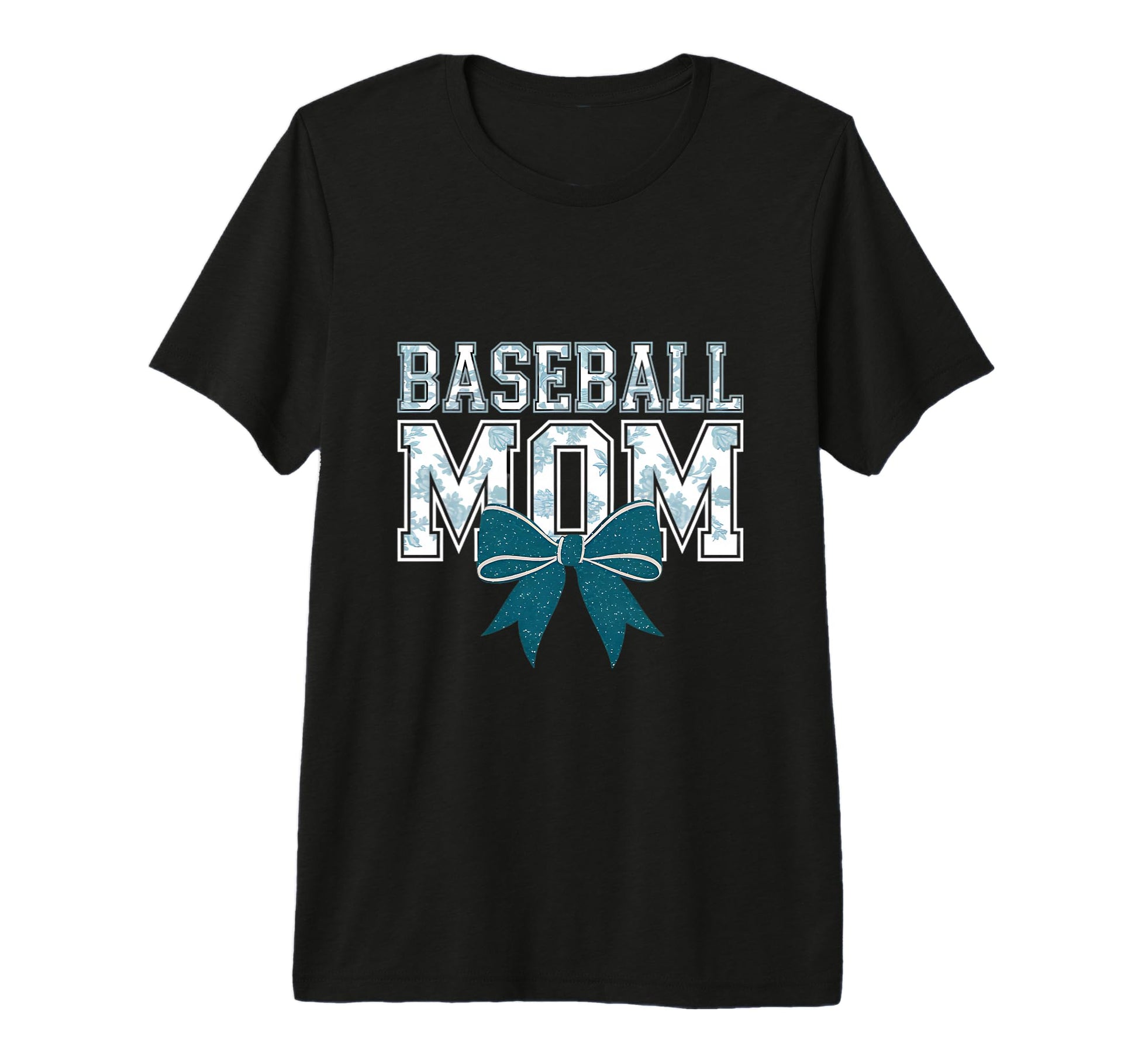 Baseball Mom Coquette Bow Mothers T-Shirt - Custom Art Print for Adults - T-Shirt, Sweatshirt, Hoodie