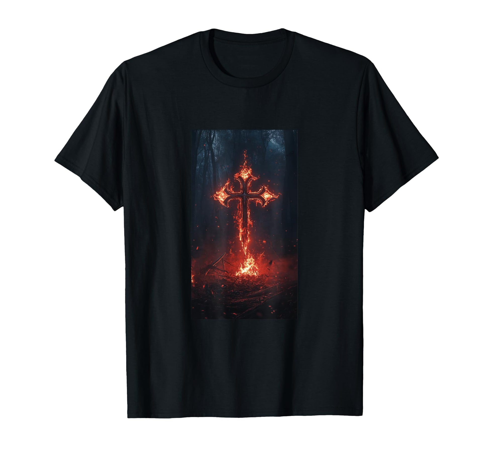 Gothic Cross Grunge Aesthetic Y2K T-Shirt - Minimalist Print for Adults - T-Shirt, Sweatshirt, Hoodie
