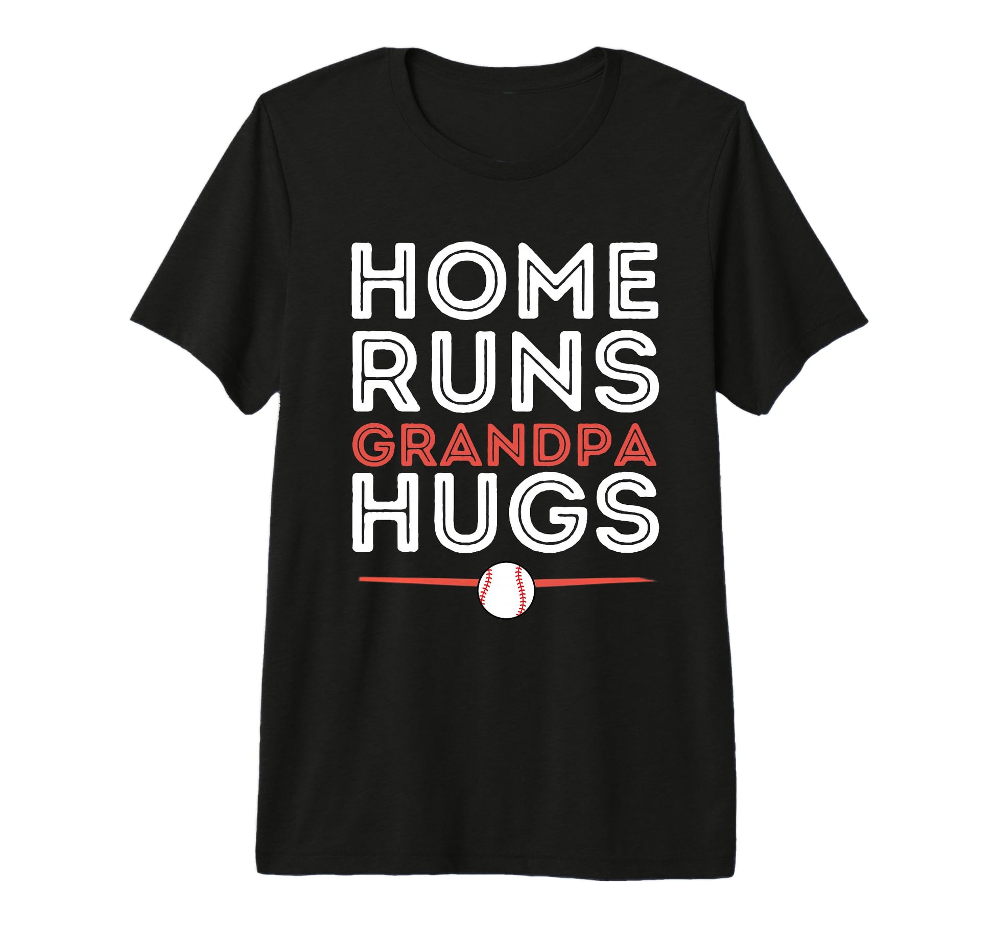Baseball Homeruns Grandpa Hugs Family T-Shirt - Minimalist Print Unisex - T-Shirt, Sweatshirt, Hoodie