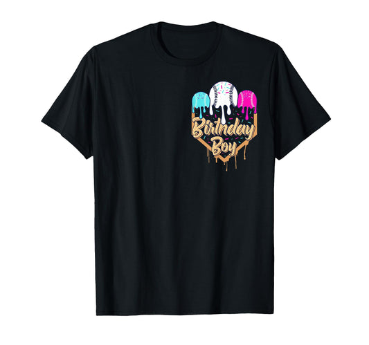 6Th Birthday Baseball Ice Cream T-Shirt - Casual Everyday Wear for Adults - T-Shirt, Sweatshirt, Hoodie