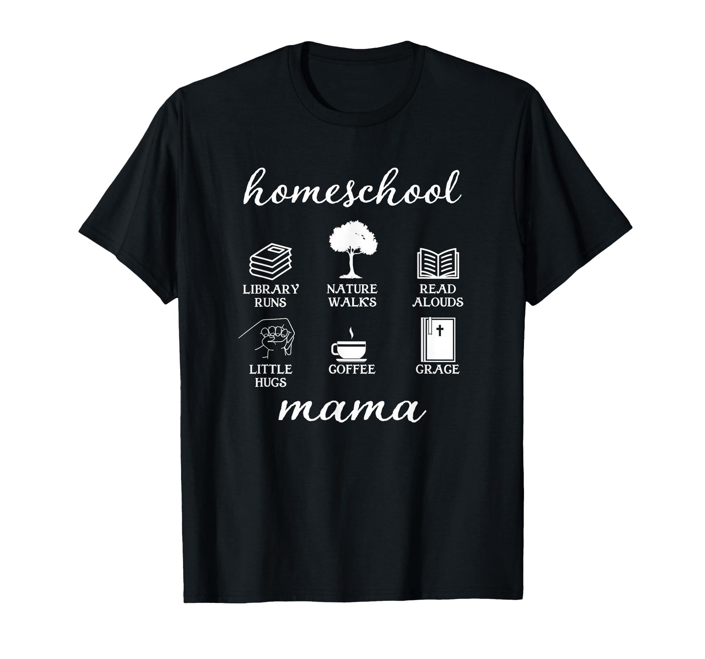 Homeschool Mama Library Runs Nature T-Shirt - Trendy Graphic for Adults - T-Shirt, Sweatshirt, Hoodie