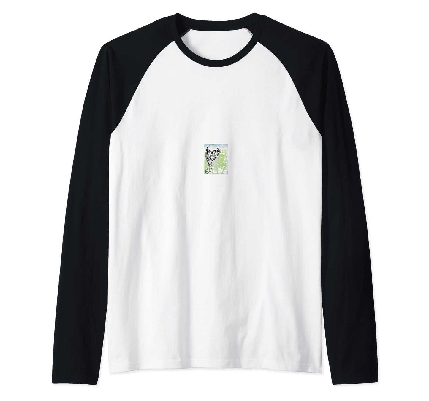 Skull Green Blue Skeleton Bones T-Shirt - Casual Everyday Wear Men Women - T-Shirt, Sweatshirt, Hoodie