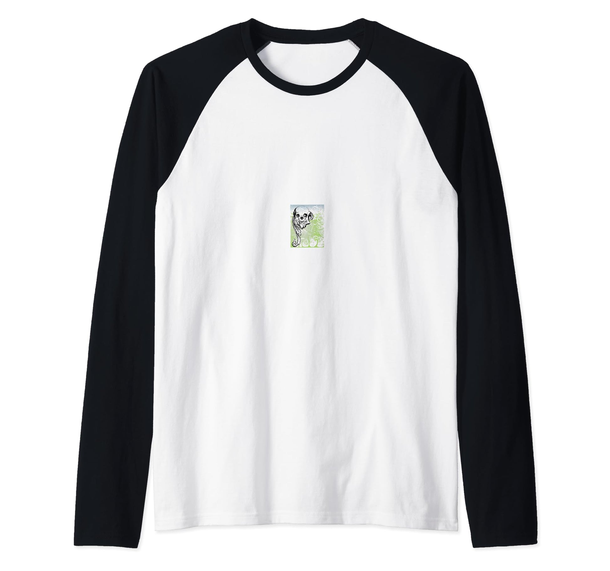 Skull Green Blue Skeleton Bones T-Shirt - Casual Everyday Wear Men Women - T-Shirt, Sweatshirt, Hoodie