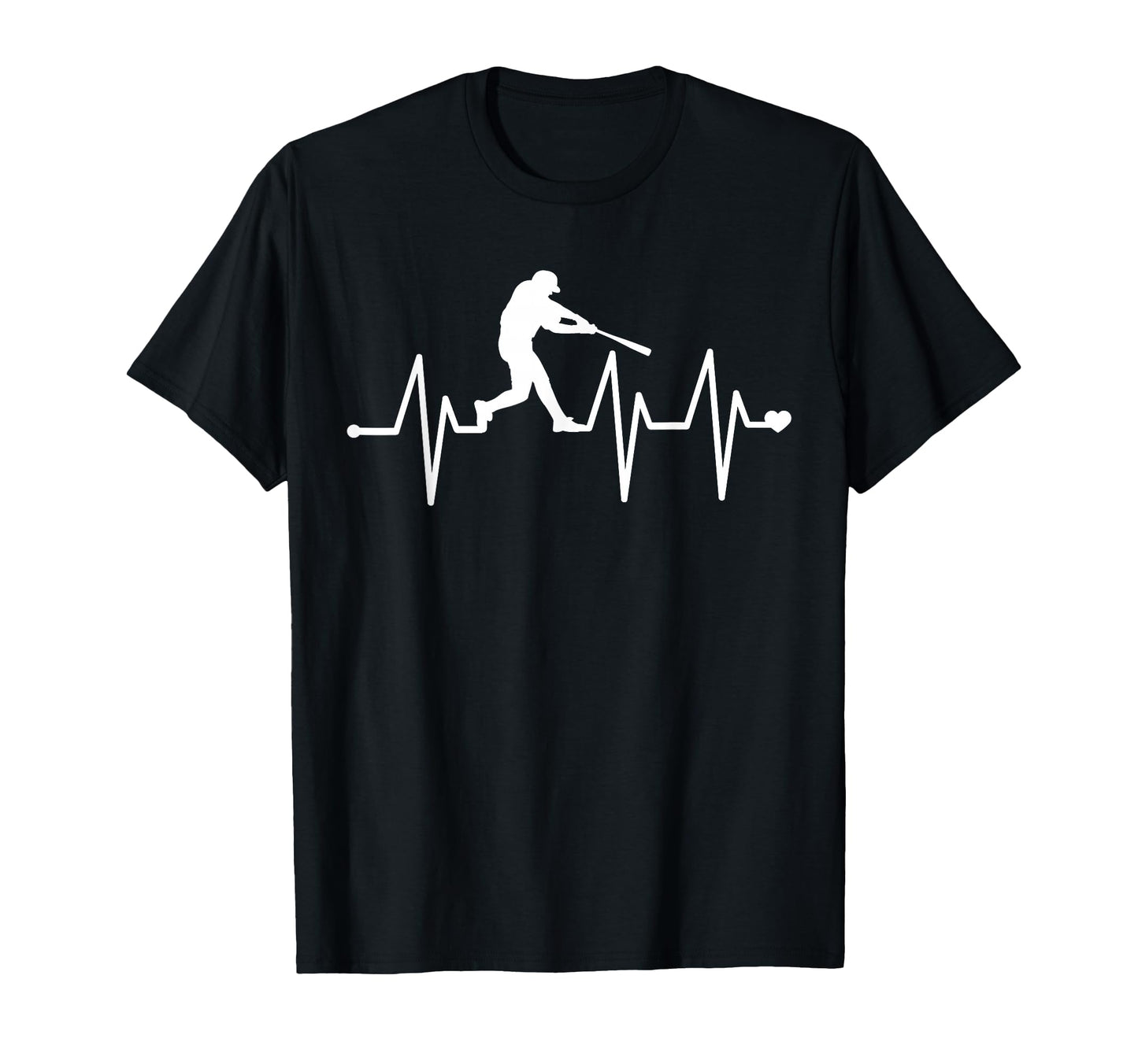 Baseball Heartbeat Pulse Funny T-Shirt - Casual Everyday Wear Unisex - T-Shirt, Sweatshirt, Hoodie