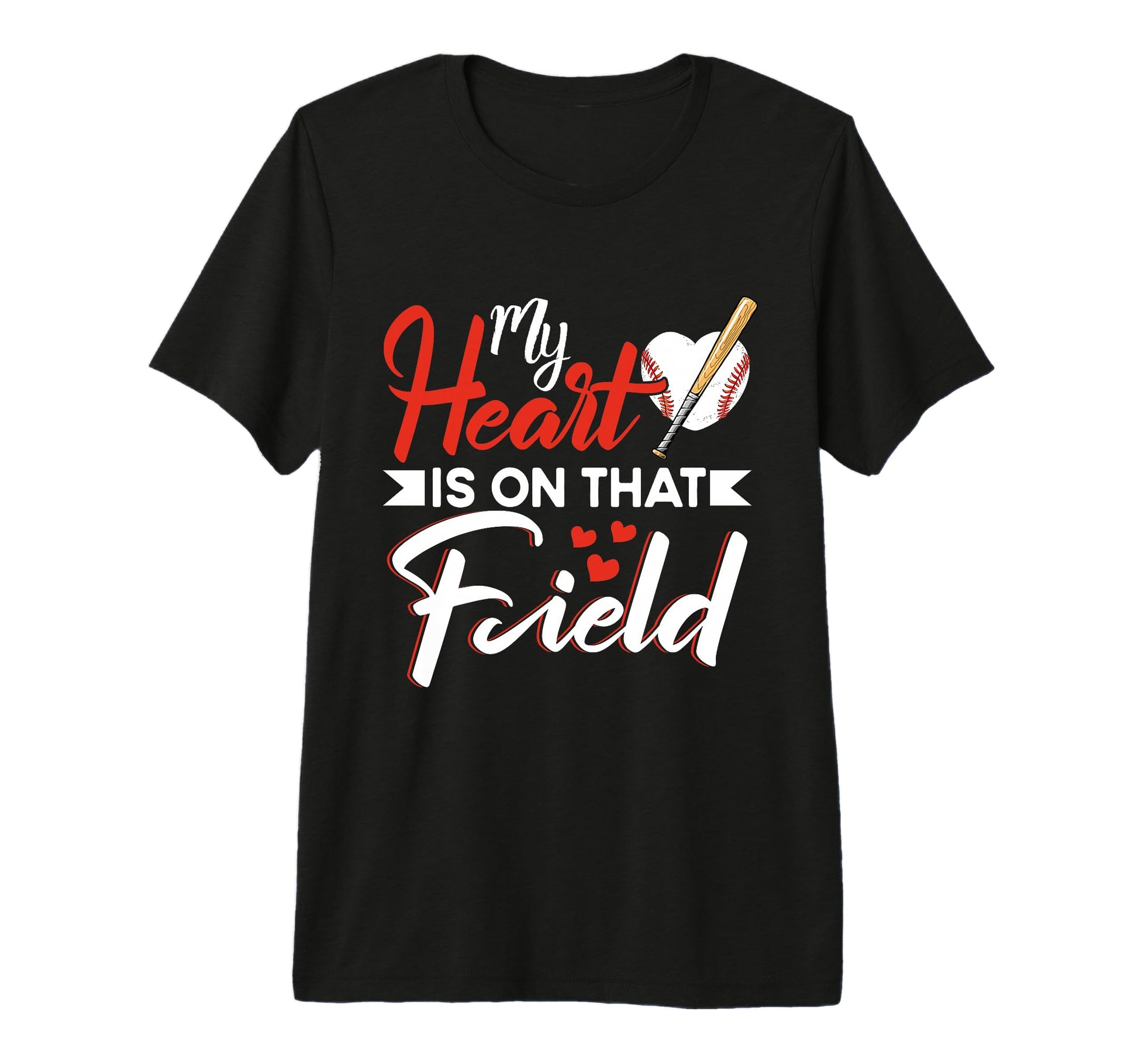 My Heart Is That Field Baseball Mom T-Shirt - Unique Graphic Men Women - T-Shirt, Sweatshirt, Hoodie