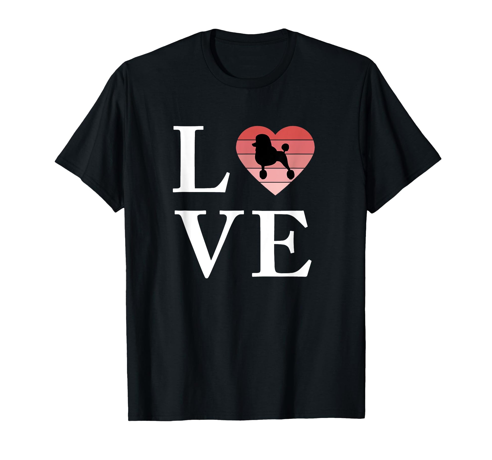 Dog Breed Poodle Word Love Typography T-Shirt - Minimalist Print for Adults - T-Shirt, Sweatshirt, Hoodie