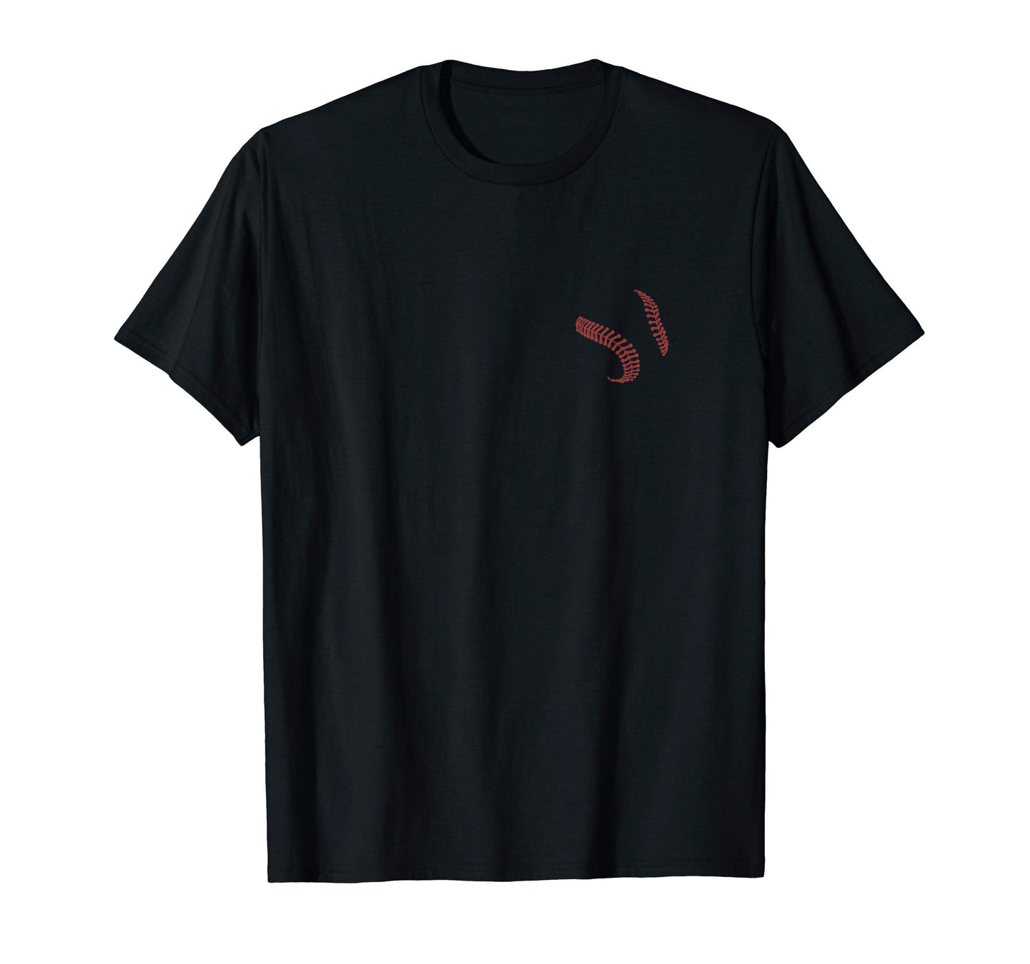Baseball Stitches Left Chest Pocket T-Shirt - Minimalist Print for Adults - T-Shirt, Sweatshirt, Hoodie