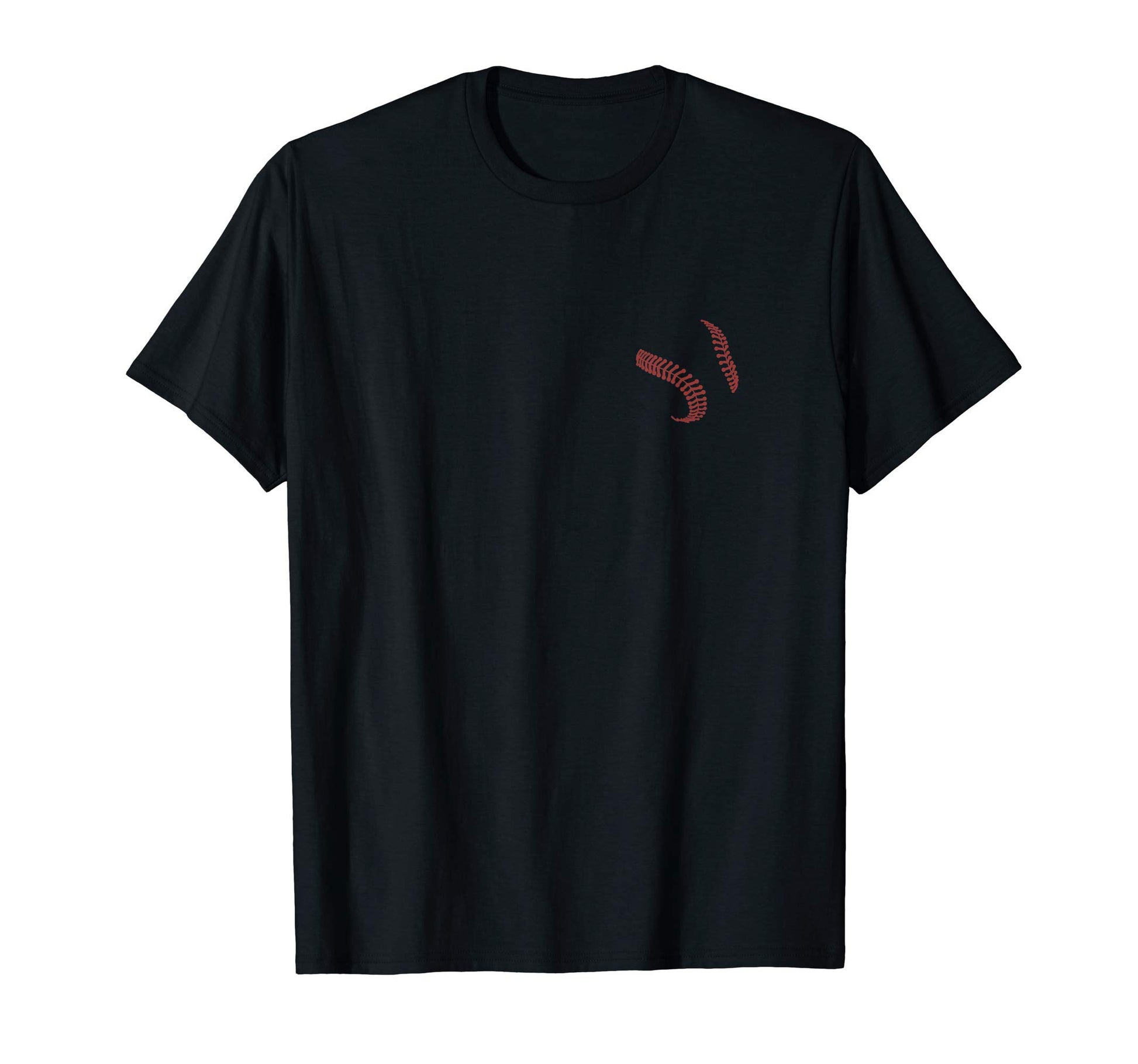 Baseball Stitches Left Chest Pocket T-Shirt - Minimalist Print for Adults - T-Shirt, Sweatshirt, Hoodie