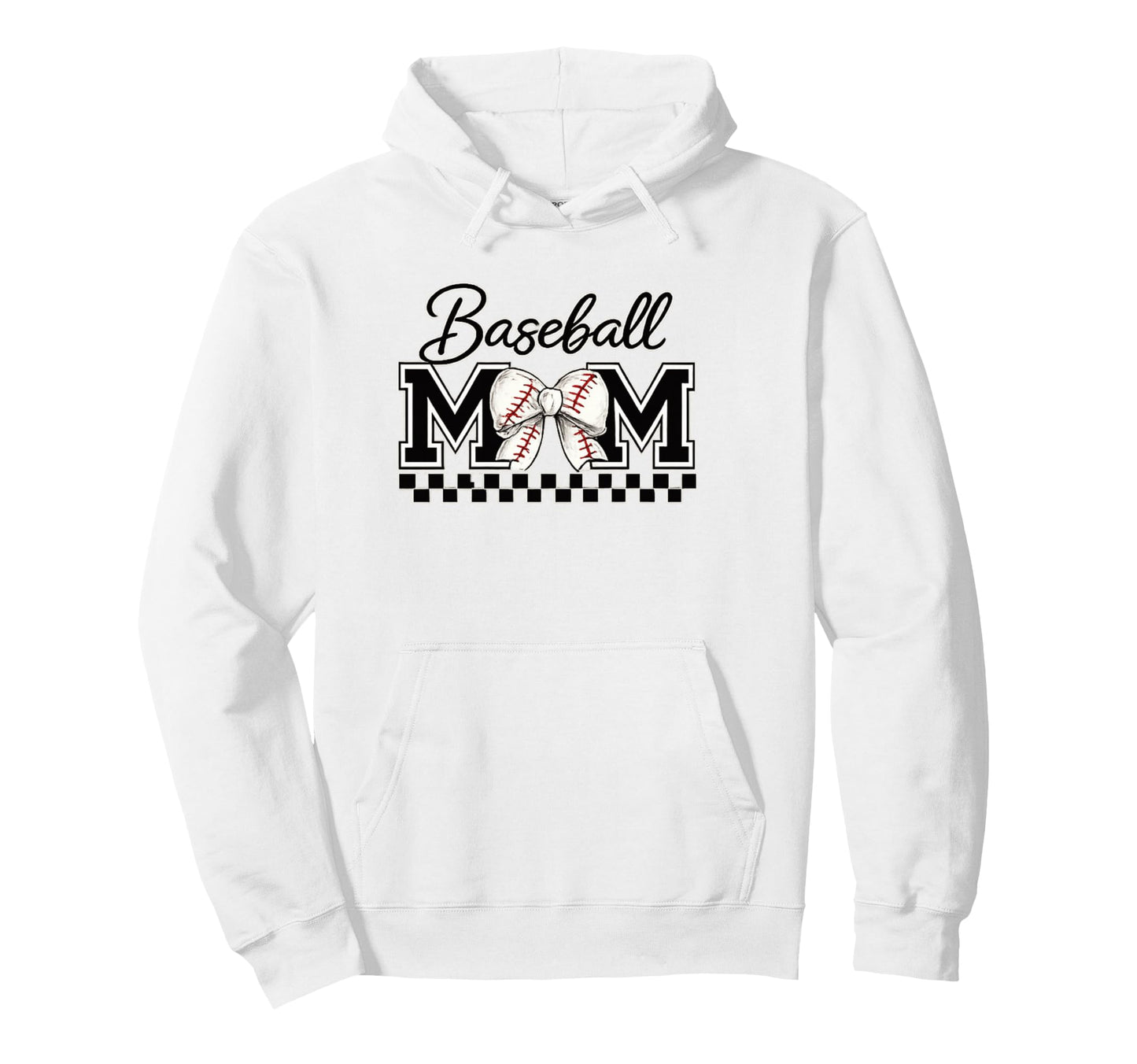 Baseball Mama Baseball Mom Baseball Bow Hoodie - Streetwear Style Men Women - T-Shirt, Sweatshirt, Hoodie