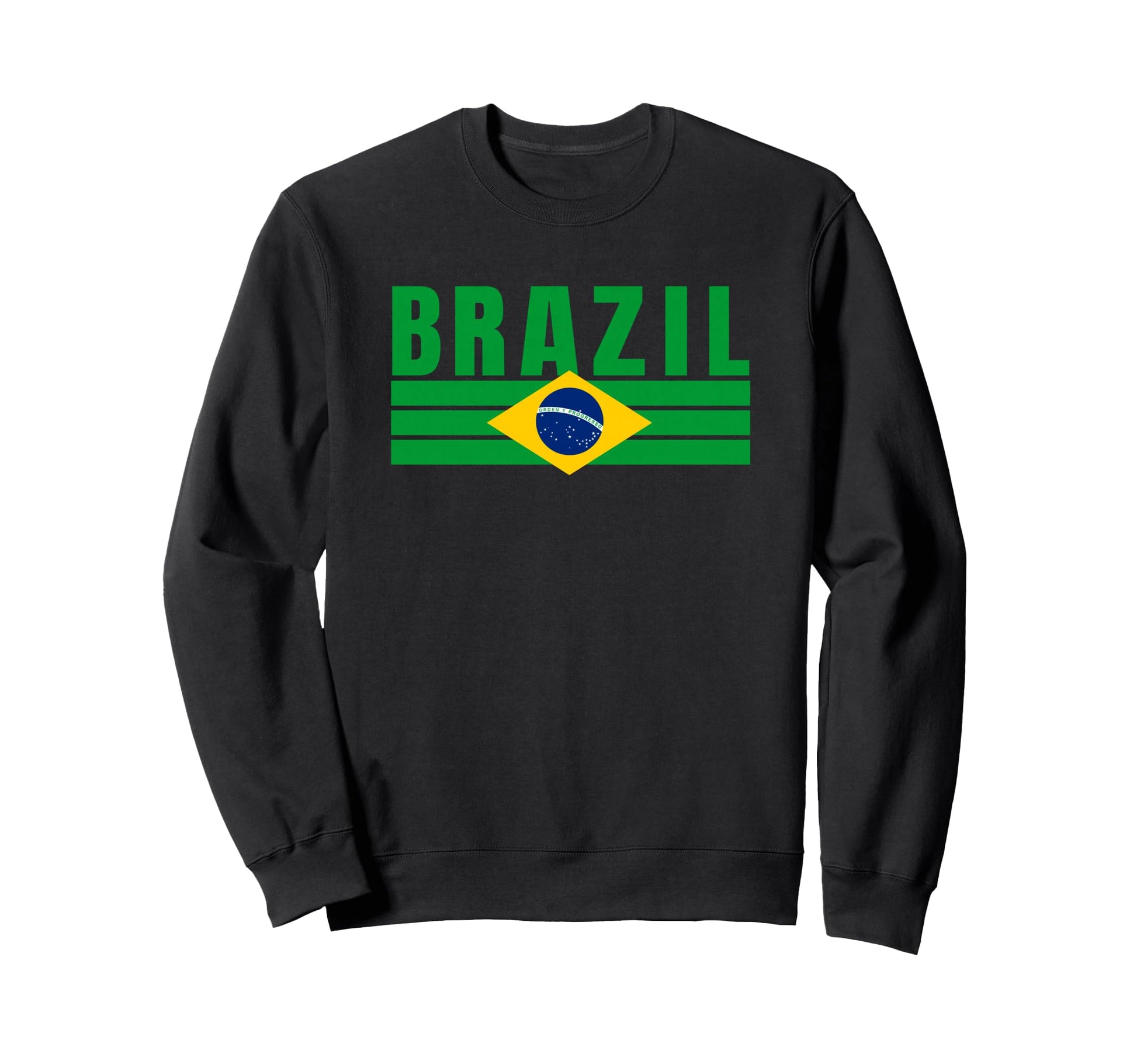 Brazil Green Yellow Brazilian Sweatshirt - Aesthetic Graphic for Adults - T-Shirt, Sweatshirt, Hoodie