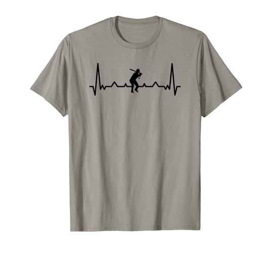 Baseball Heartbeat Baseball Gift T-Shirt - Fun Novelty Design for Adults - T-Shirt, Sweatshirt, Hoodie