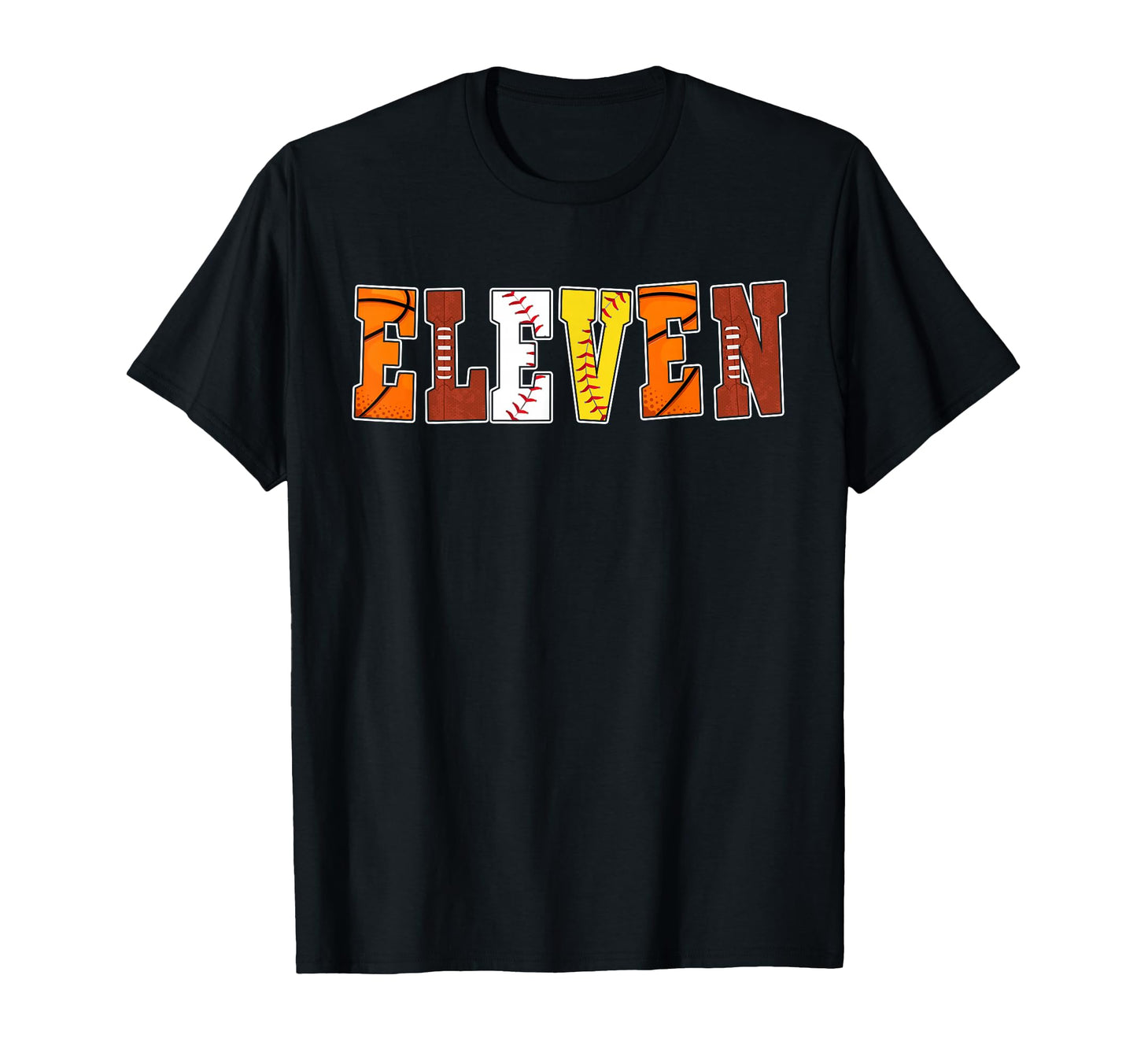 11Th Birthday Sports Theme 11 Year T-Shirt - Novelty Apparel for Adults - T-Shirt, Sweatshirt, Hoodie