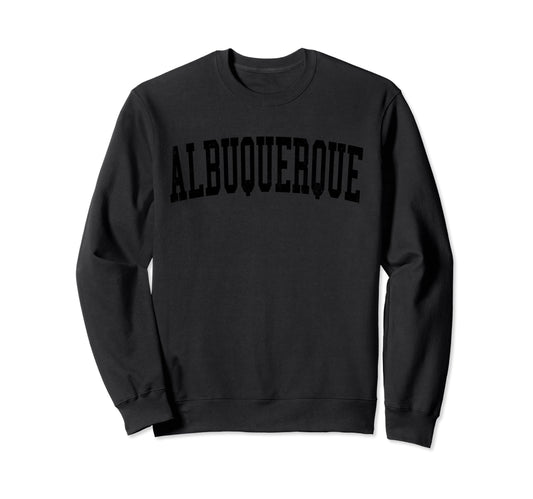 Albuquerque Nm Distressed Black Sweatshirt - Unique Graphic for Adults - T-Shirt, Sweatshirt, Hoodie