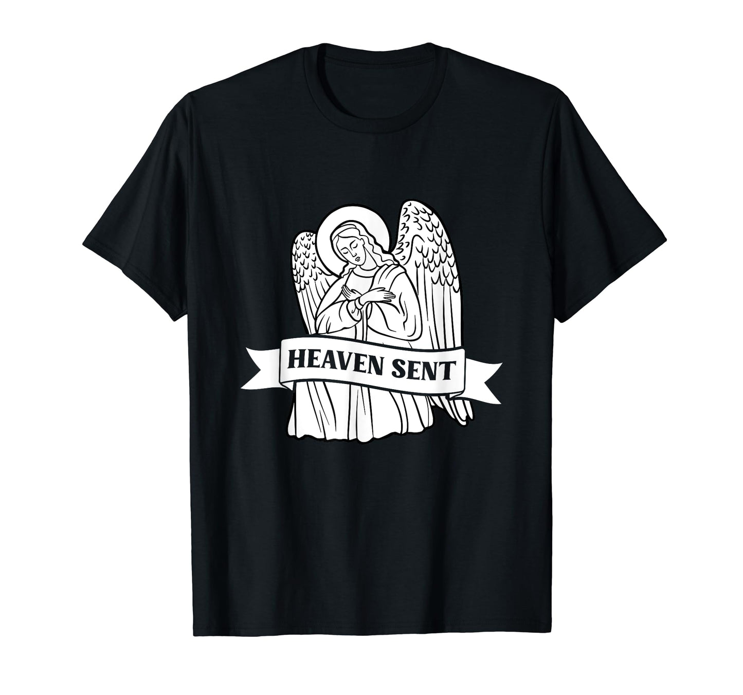 Heaven Sent Angel Y2K Christian Religious T-Shirt - Custom Art Print Unisex - T-Shirt, Sweatshirt, Hoodie