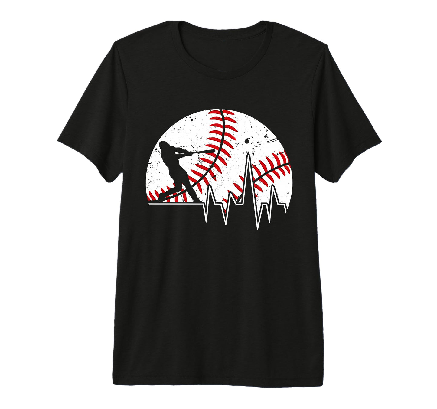 Funny Baseball Heartbeat Baseball T-Shirt - Streetwear Style Men Women - T-Shirt, Sweatshirt, Hoodie