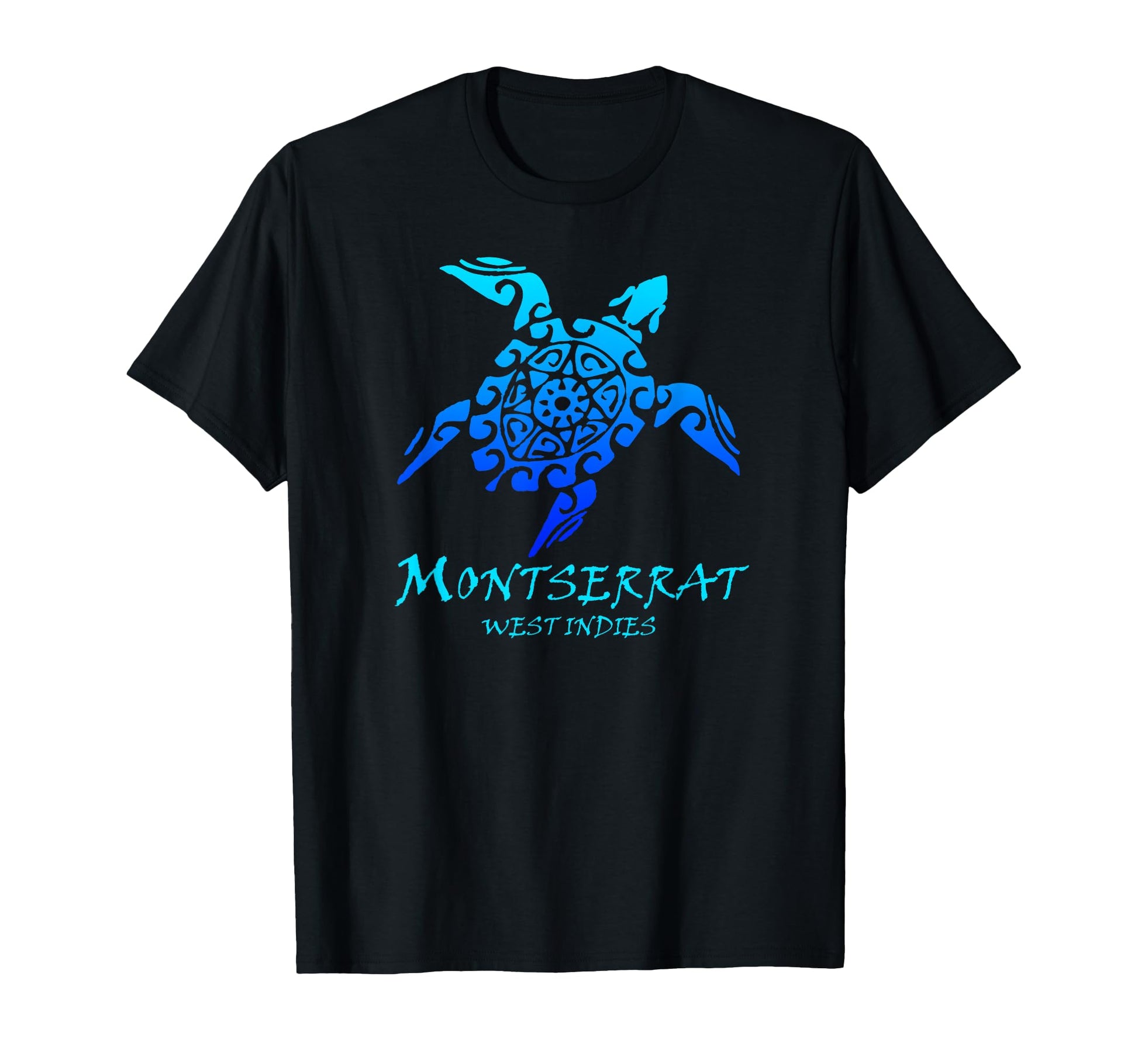 Montserrat West Indies Tribal Turtle T-Shirt - Graphic Print Men Women - T-Shirt, Sweatshirt, Hoodie